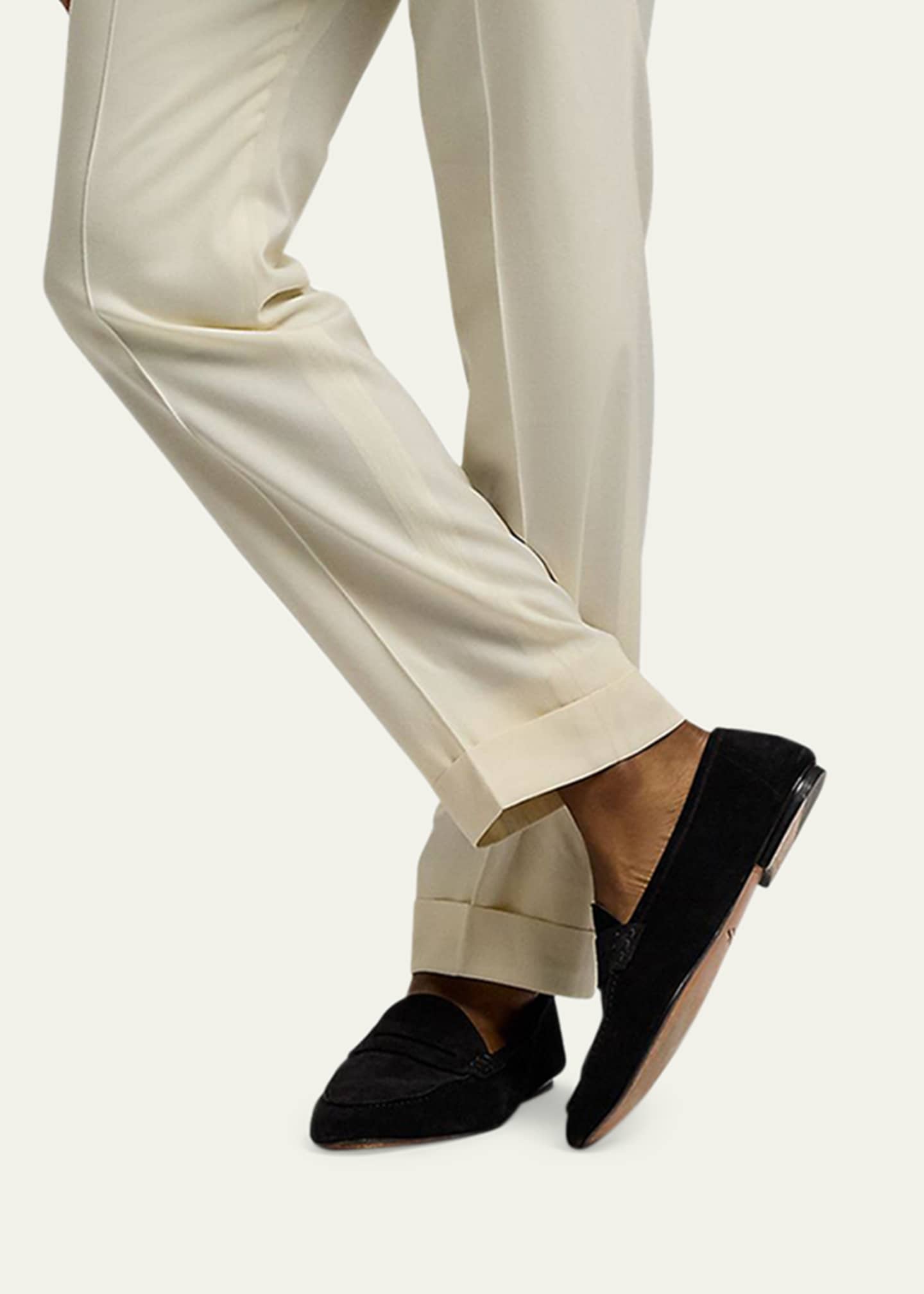 Ralph Lauren Purple Label Men's Collins Suede Penny Loafers Image 2 of 3