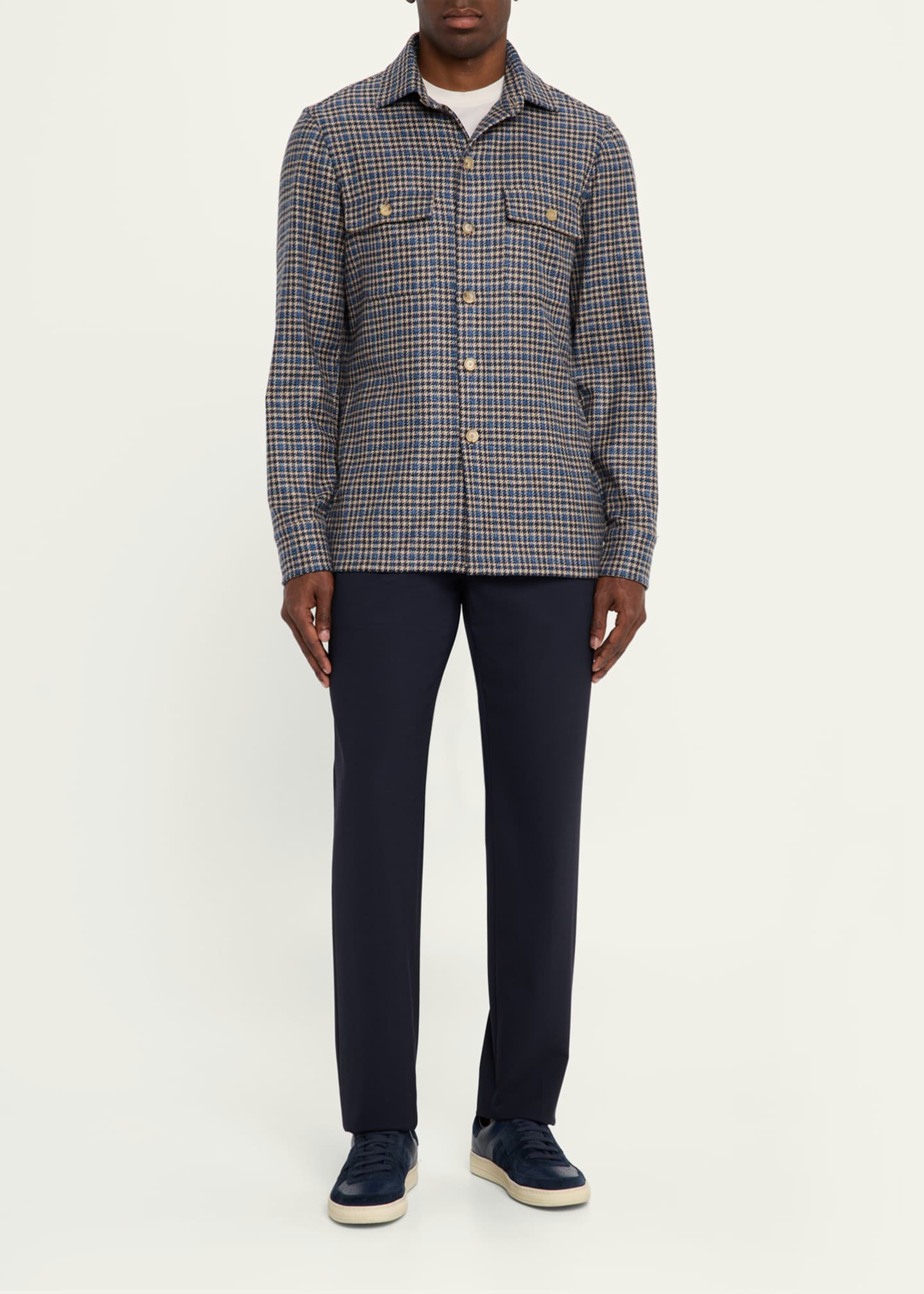Cesare Attolini Men's Plaid Cashmere Jacket Image 2 of 5