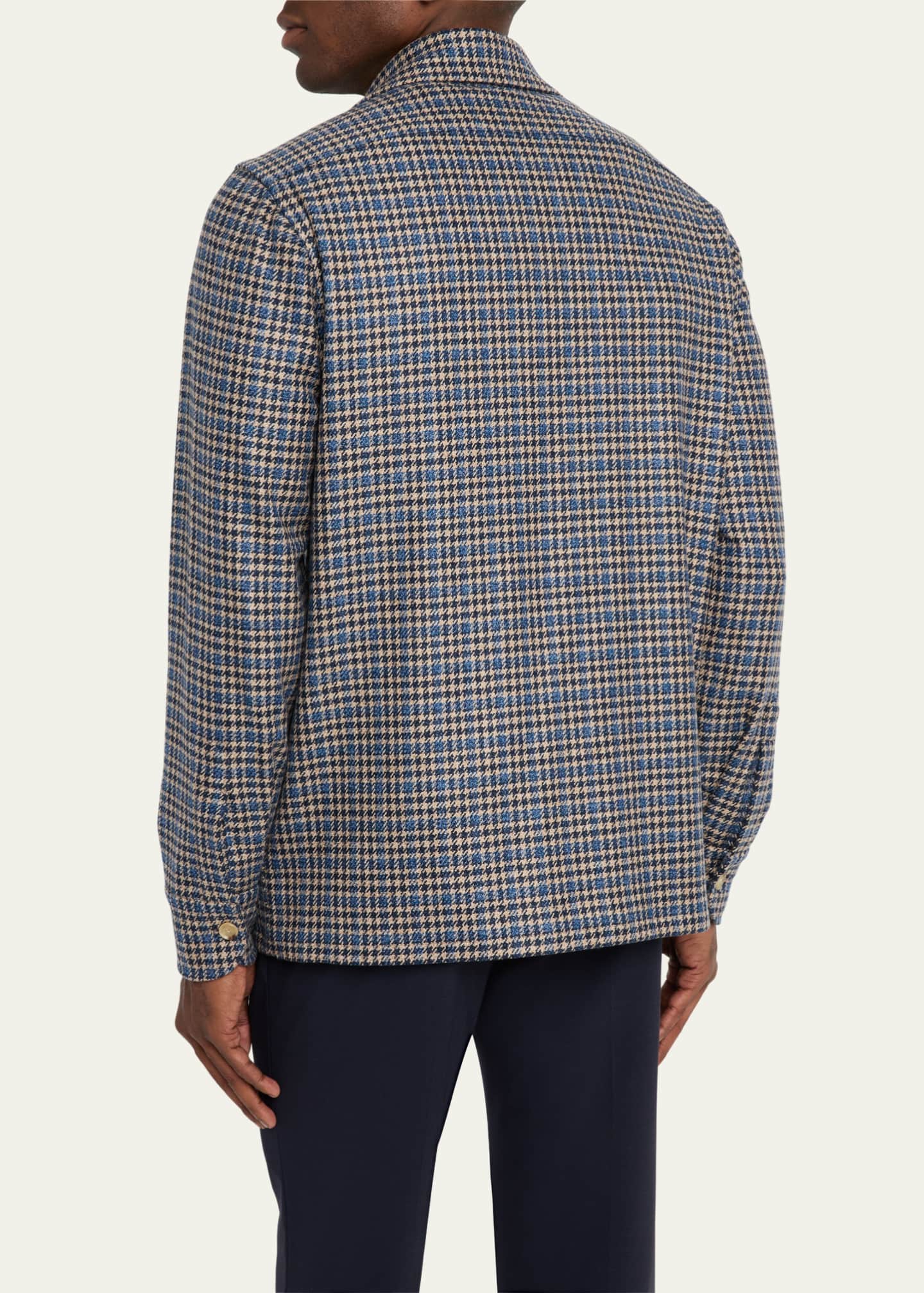 Cesare Attolini Men's Plaid Cashmere Jacket Image 3 of 5