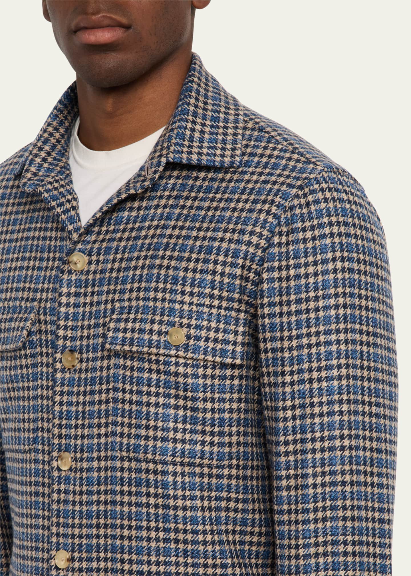 Cesare Attolini Men's Plaid Cashmere Jacket Image 5 of 5