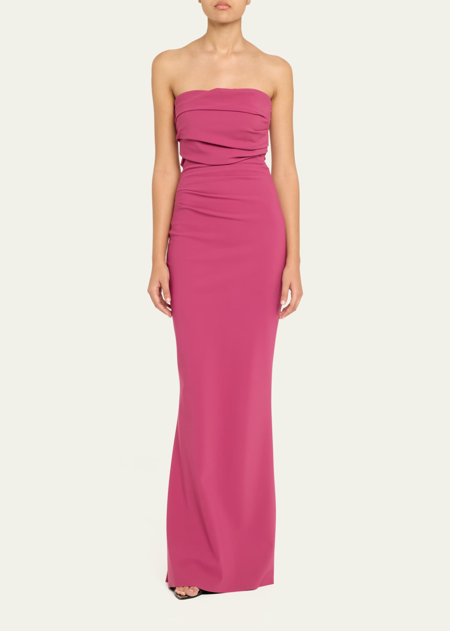 Chiara Boni La Petite Robe Irya Ruched Strapless Gown Image 2 of 5