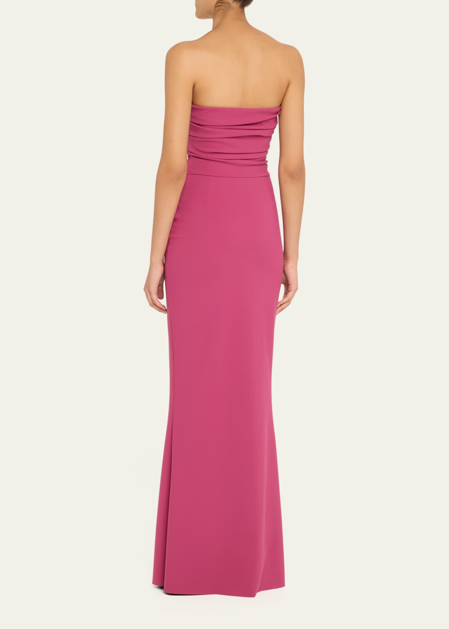 Chiara Boni La Petite Robe Irya Ruched Strapless Gown Image 3 of 5