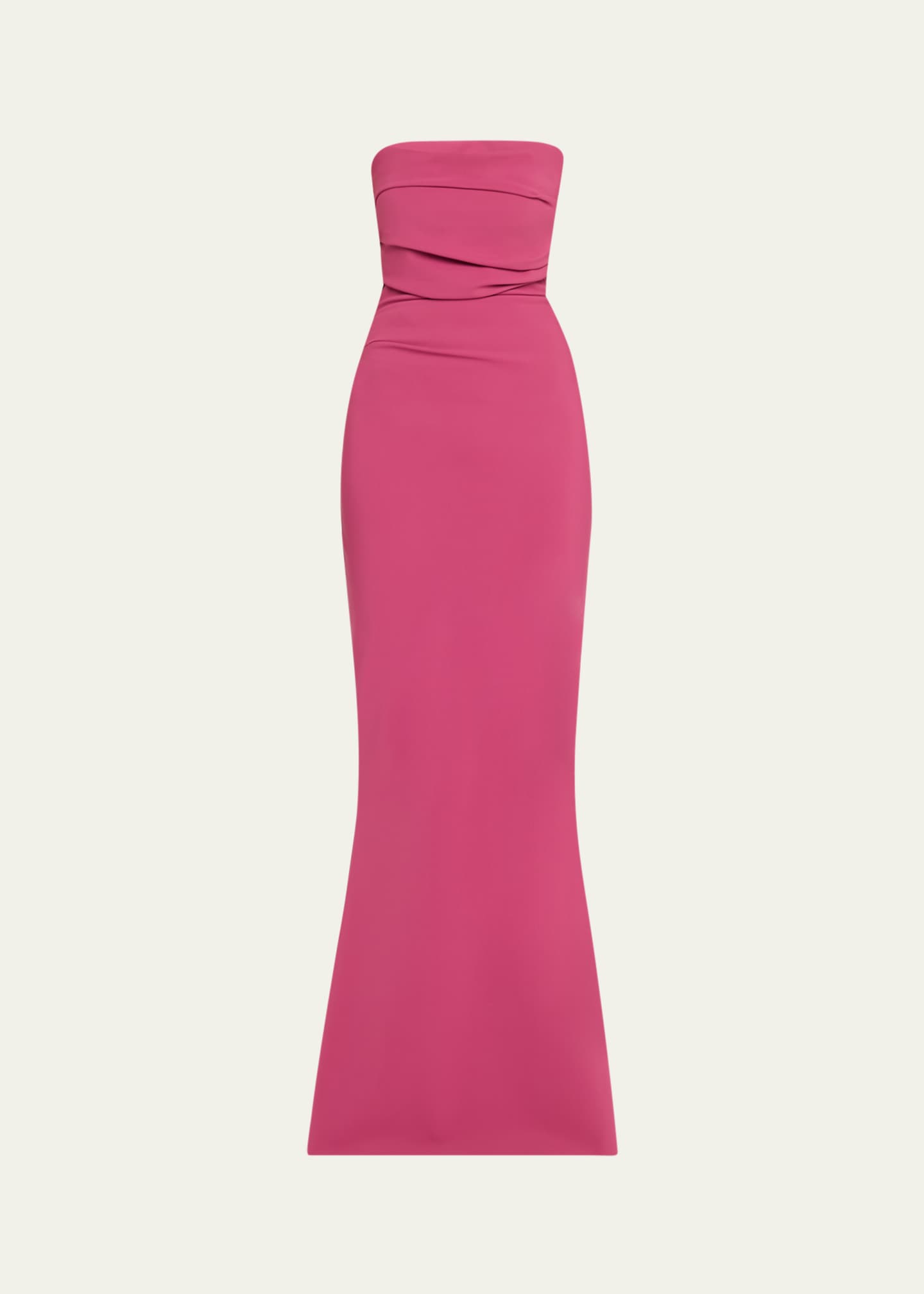 Chiara Boni La Petite Robe Irya Ruched Strapless Gown Image 1 of 5