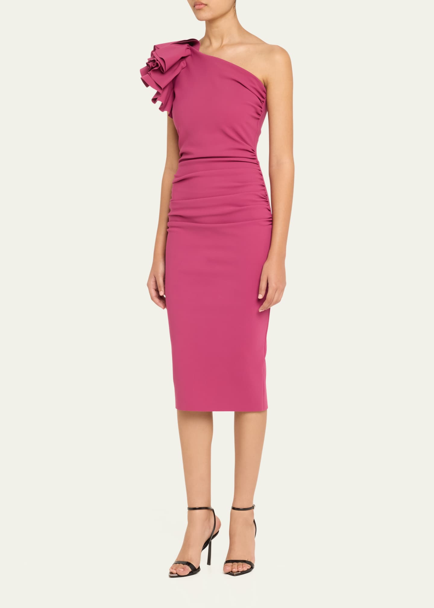Katika Strapless Draped Column Gown