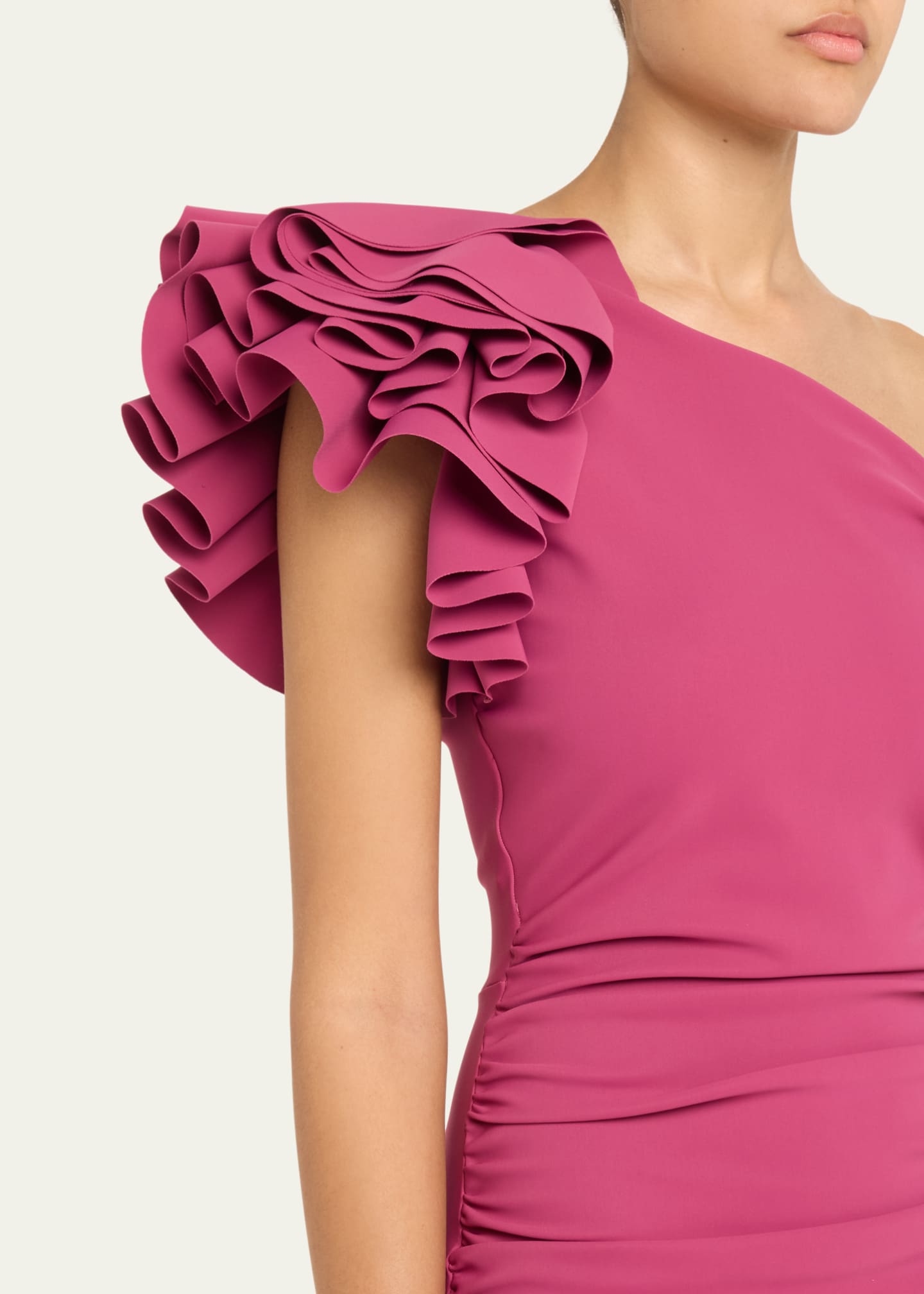 Katika Strapless Draped Column Gown