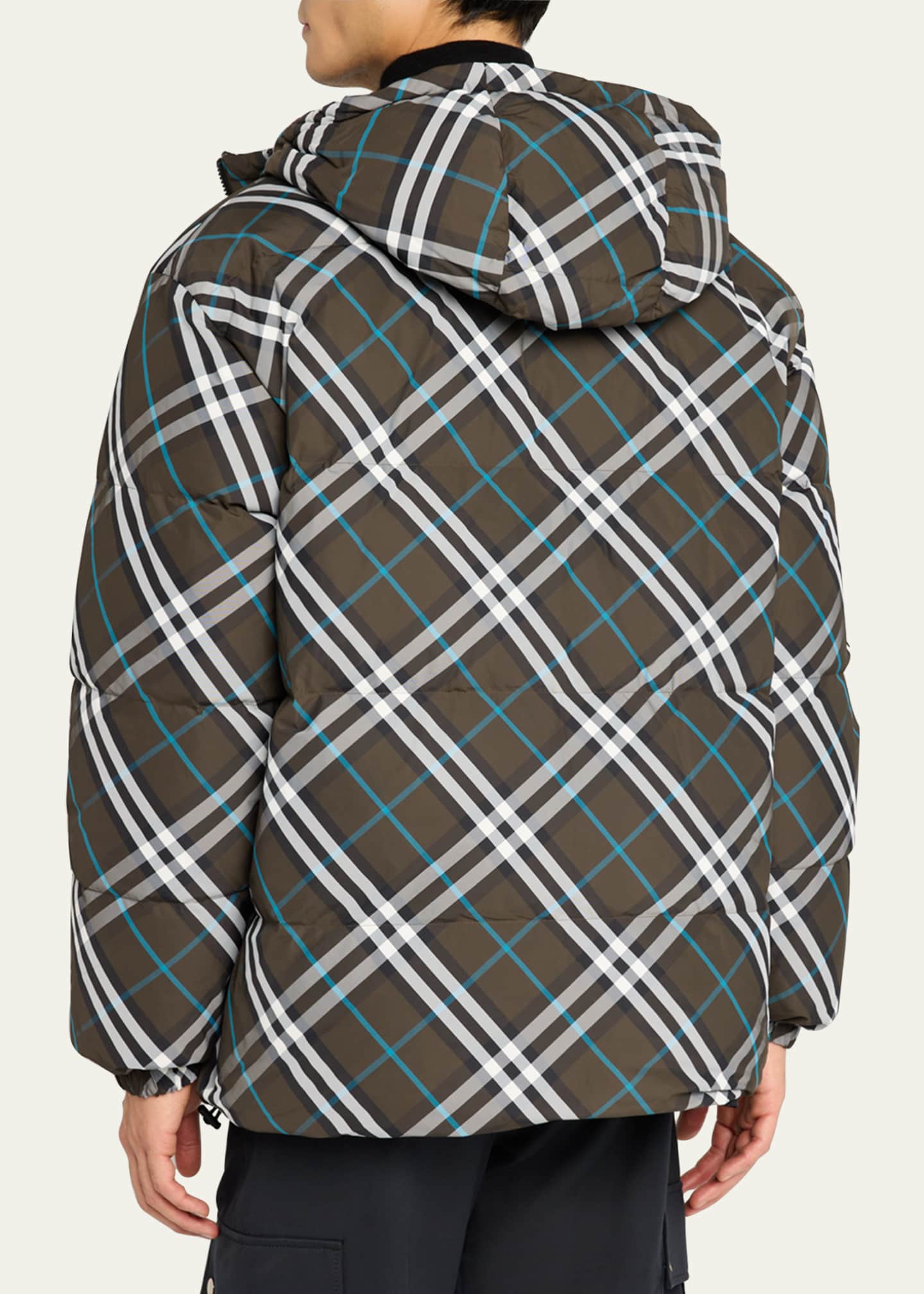 Burberry Men's Reversible EKD Check Puffer Jacket Image 3 of 5