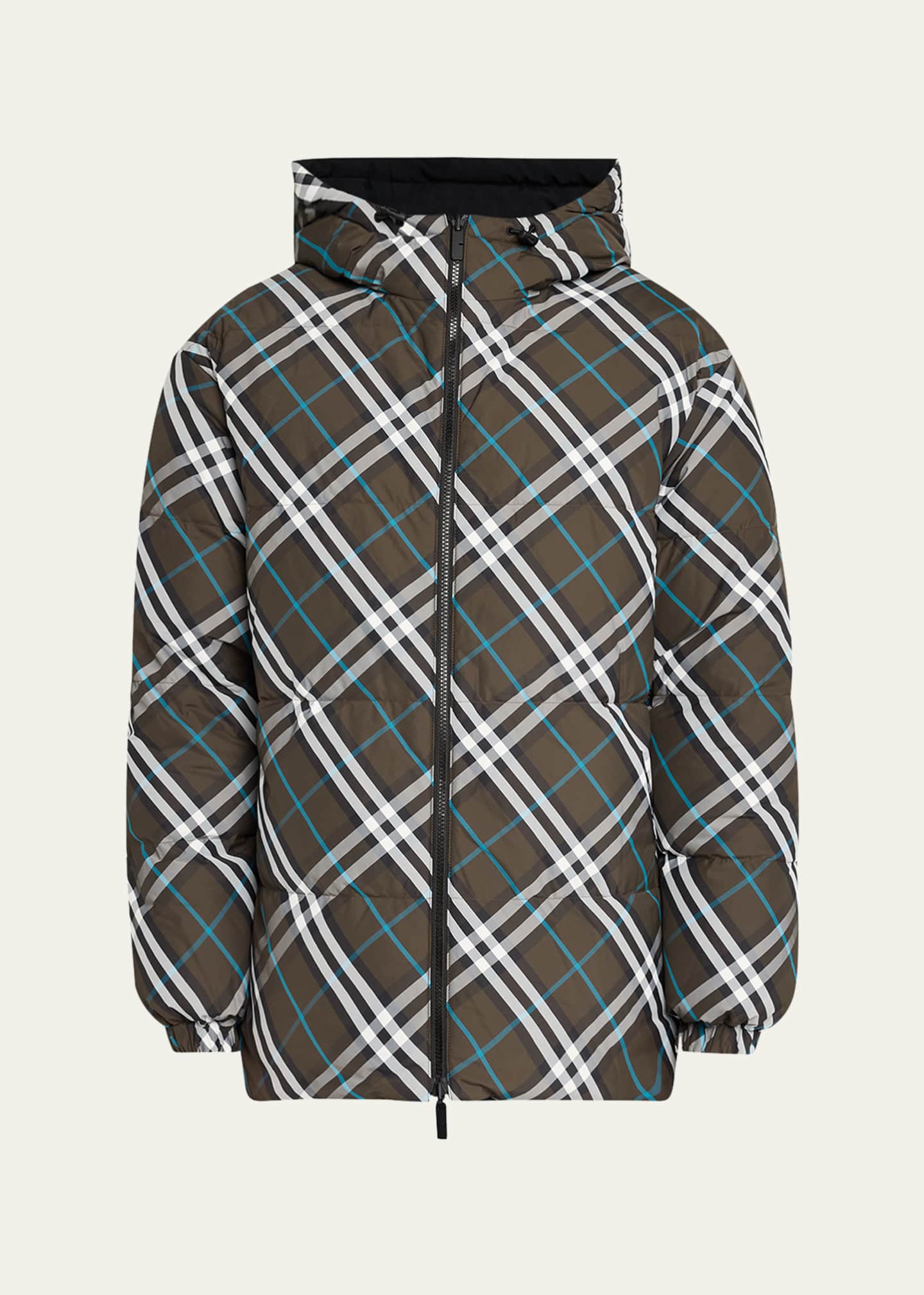 Burberry Men's Reversible EKD Check Puffer Jacket Image 1 of 5