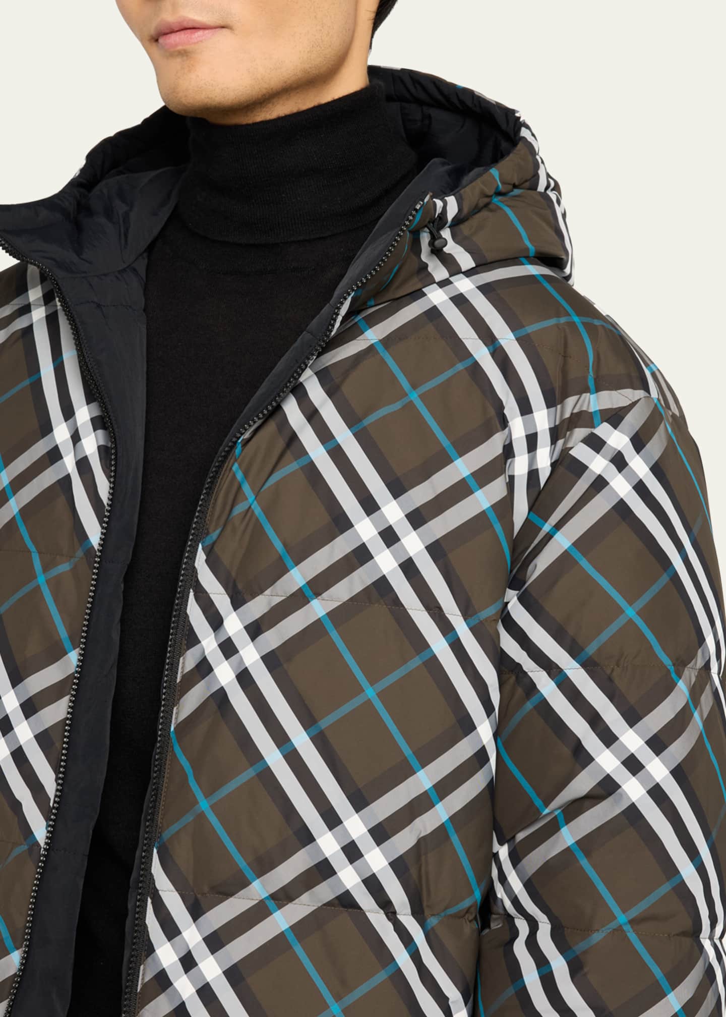 Burberry Men's Reversible EKD Check Puffer Jacket Image 5 of 5