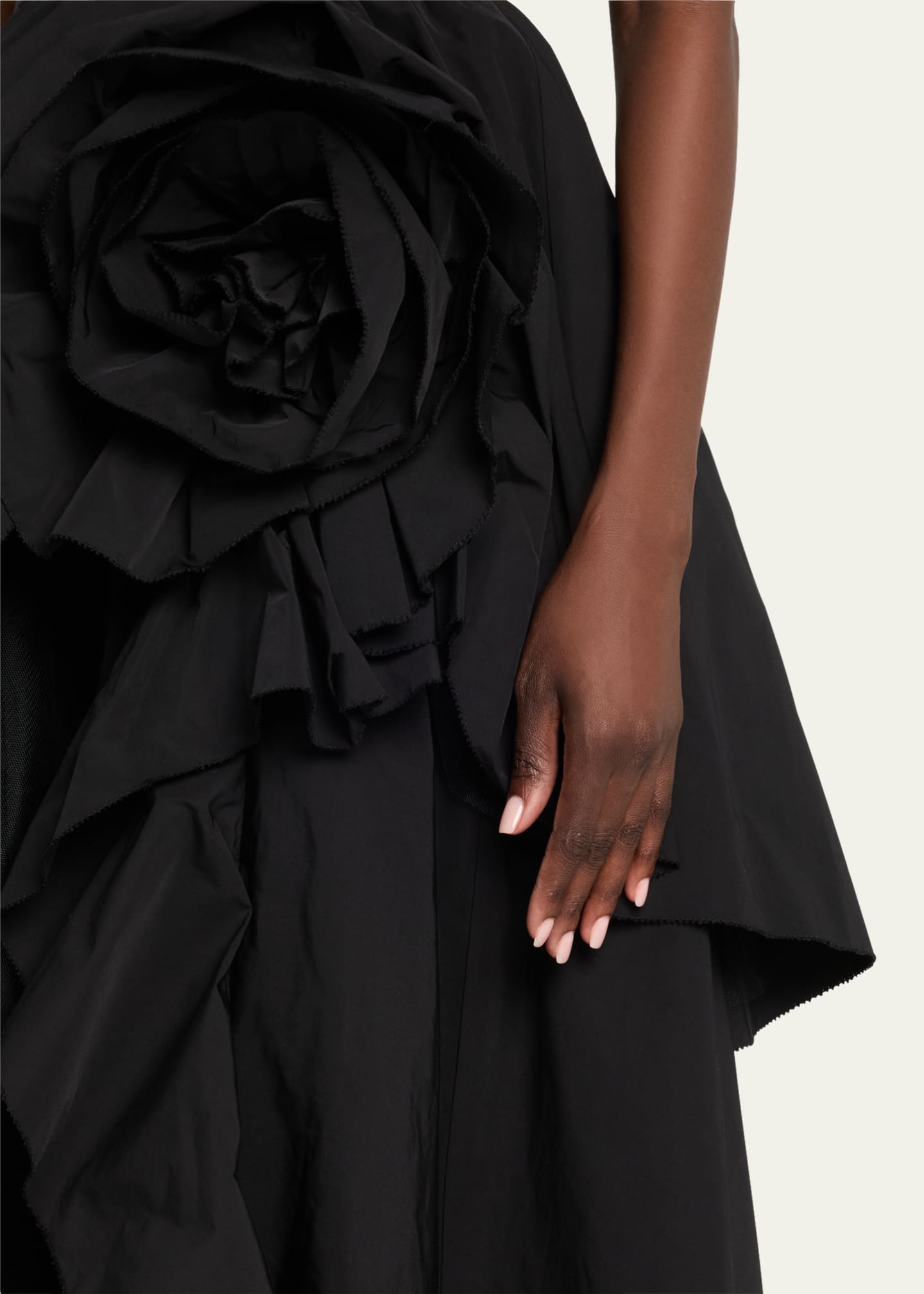 Marchesa Notte Off-Shoulder Ruffle Taffeta Gown Image 5 of 5