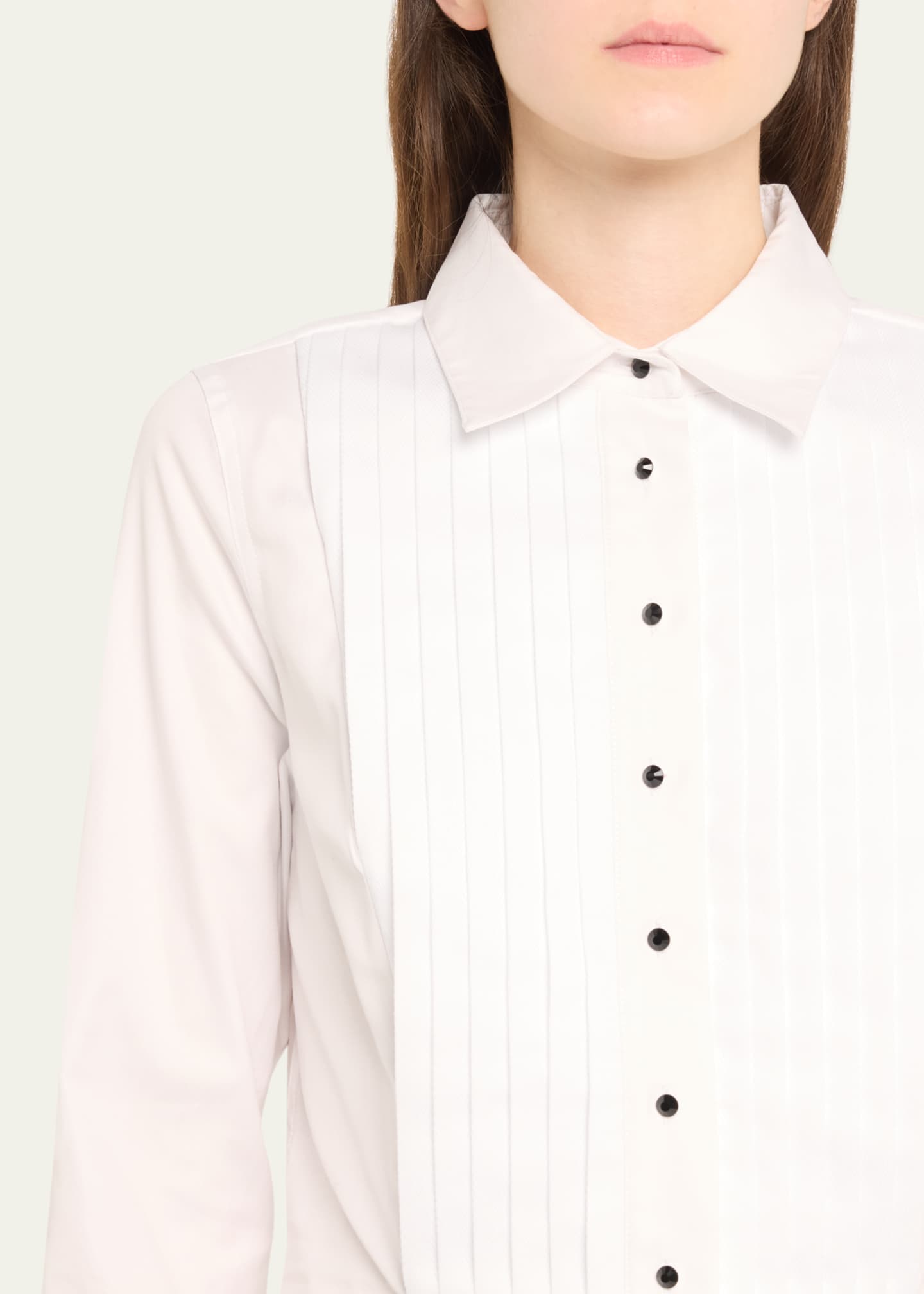 Sergio Hudson Pleated Bib Tuxedo Shirt Image 5 of 5