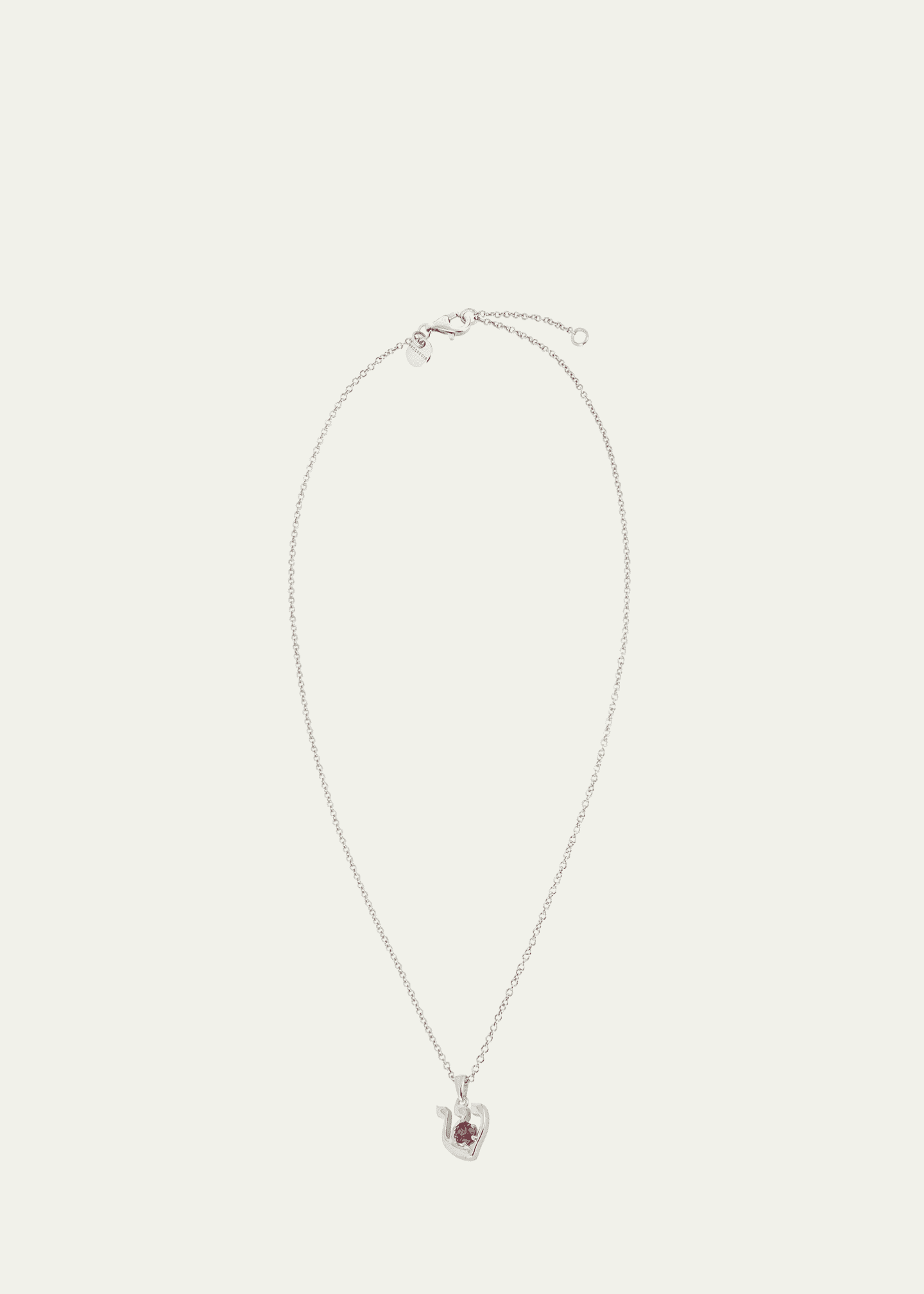 Procaccia Jewelry 18K Gold Hebrew SHIN Initial Necklace Image 1 of 4