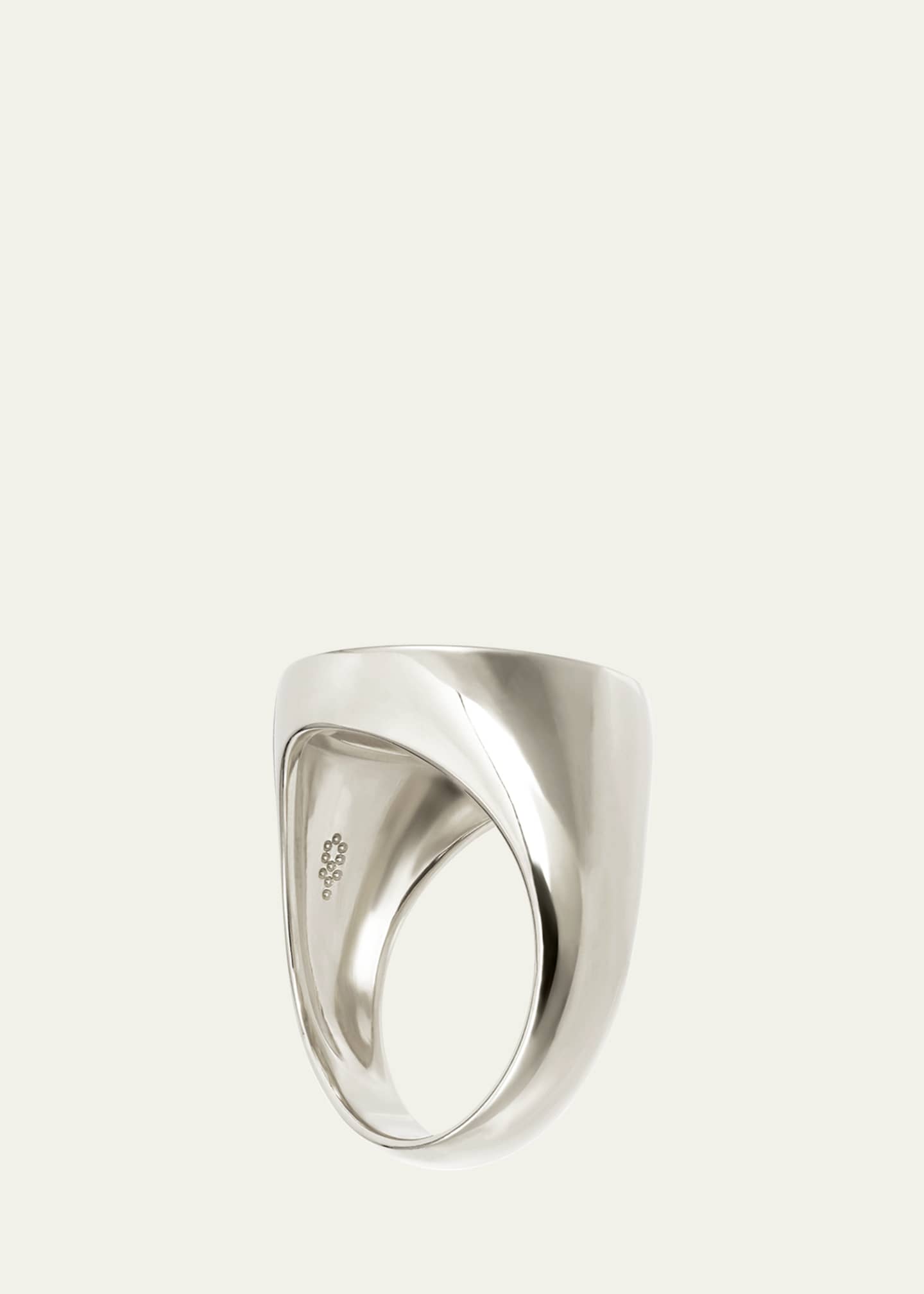 Procaccia Jewelry 18K Gold Hebrew TET Initial Signet Ring Image 3 of 4
