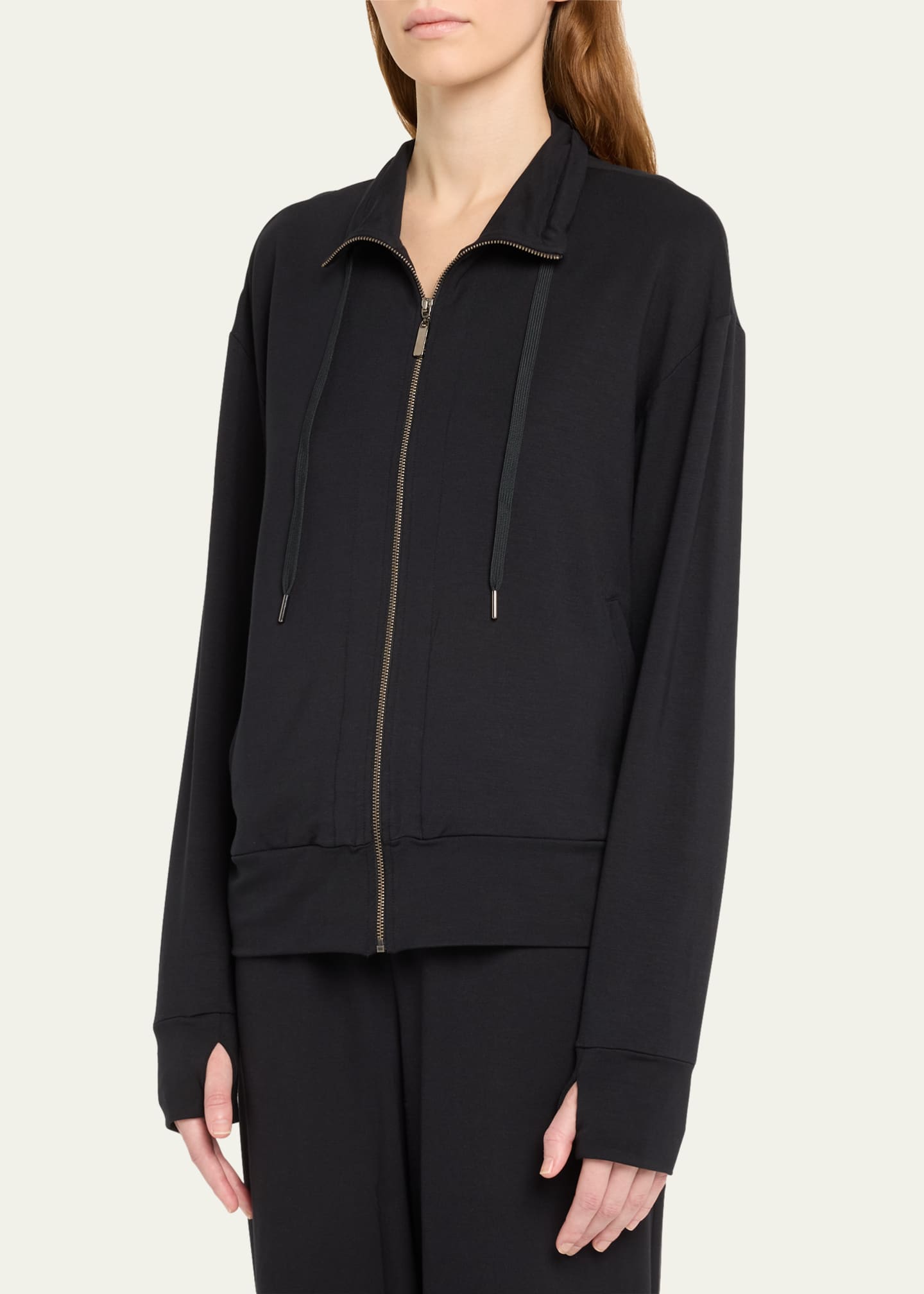 Hanro Balance Zip-Front French Terry Jacket Image 4 of 5