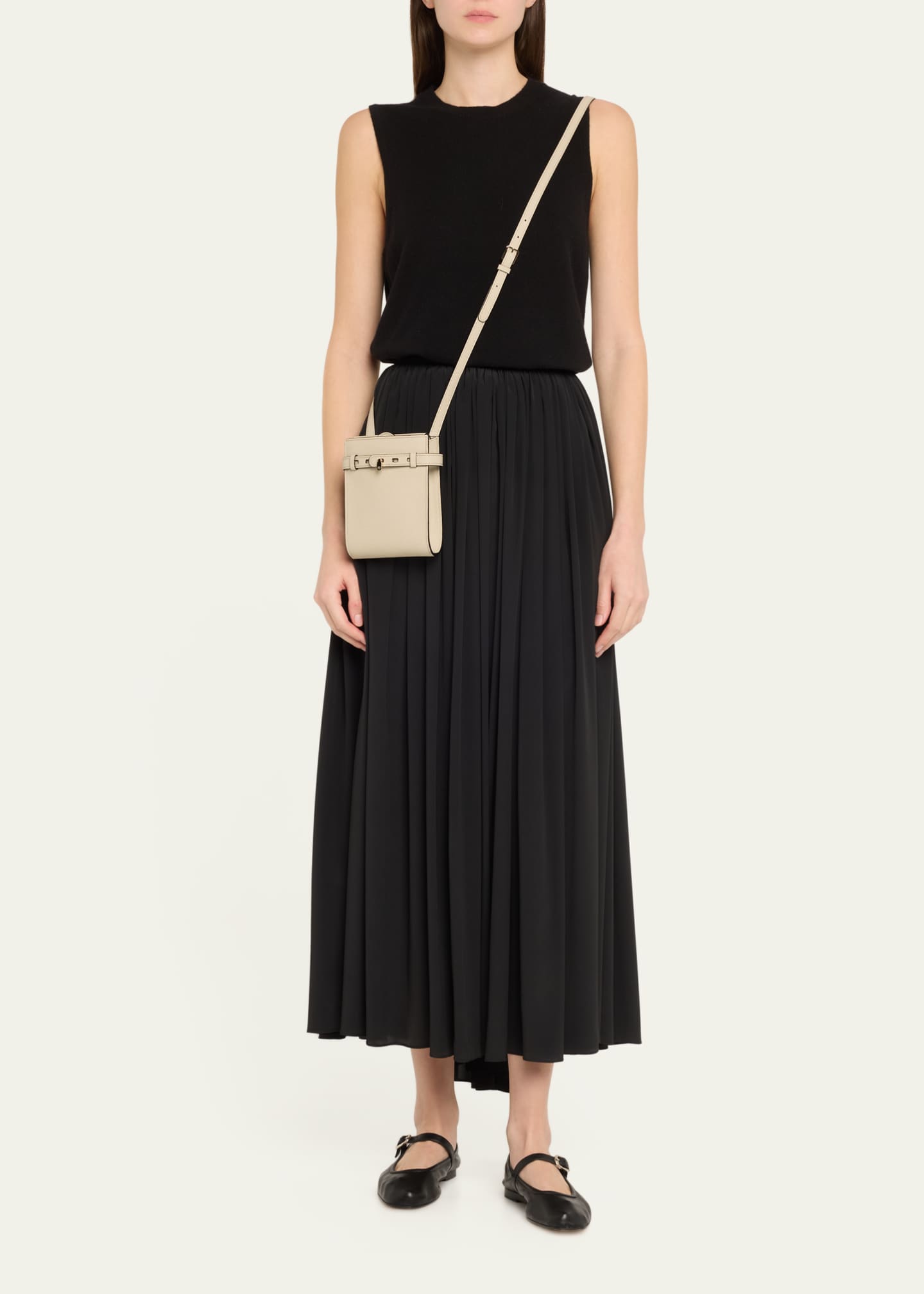 Valextra B Tracollina Slim Calfskin Crossbody Bag Image 5 of 6