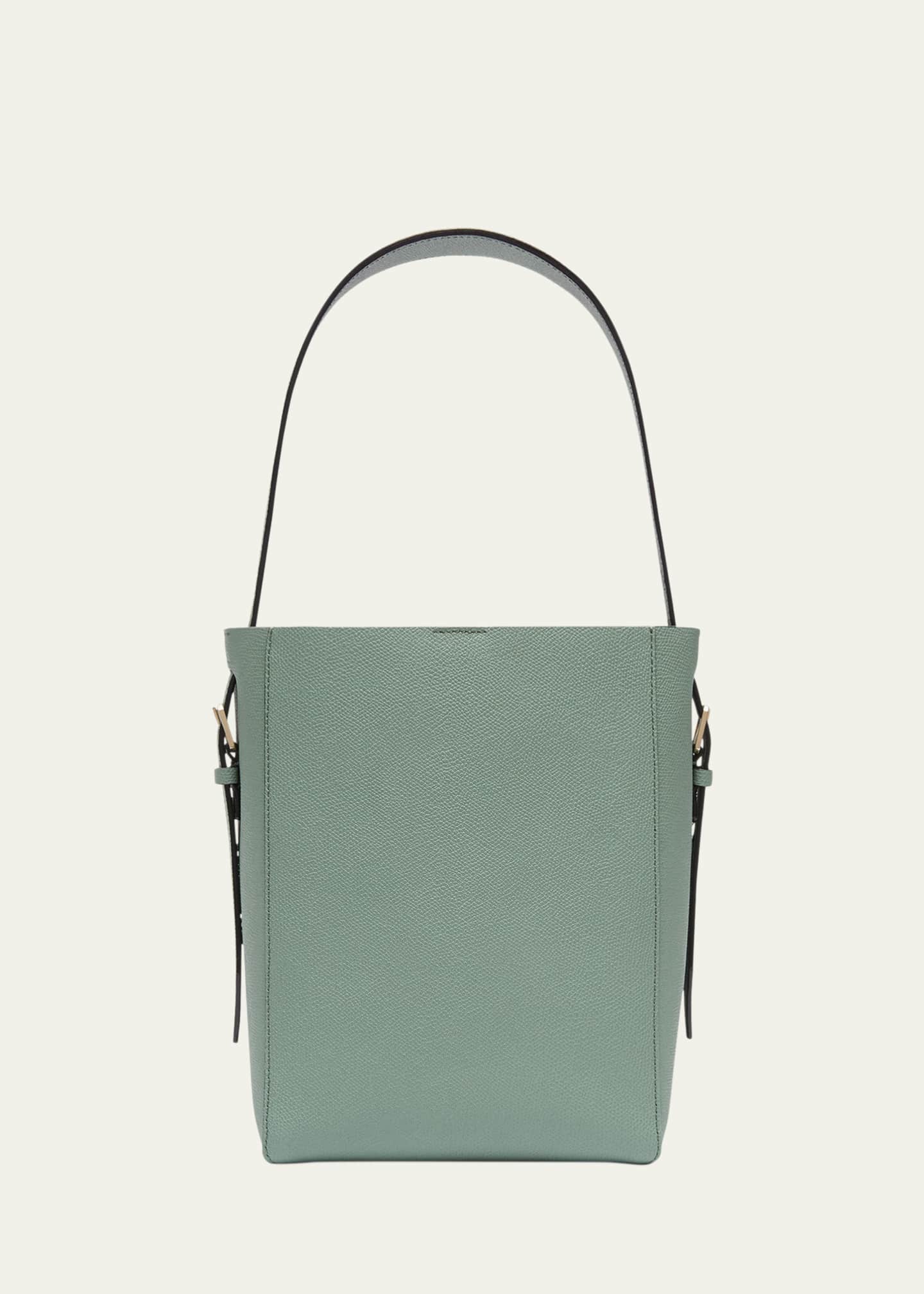 Valextra Secchiello Small Leather Bucket Bag Image 3 of 4