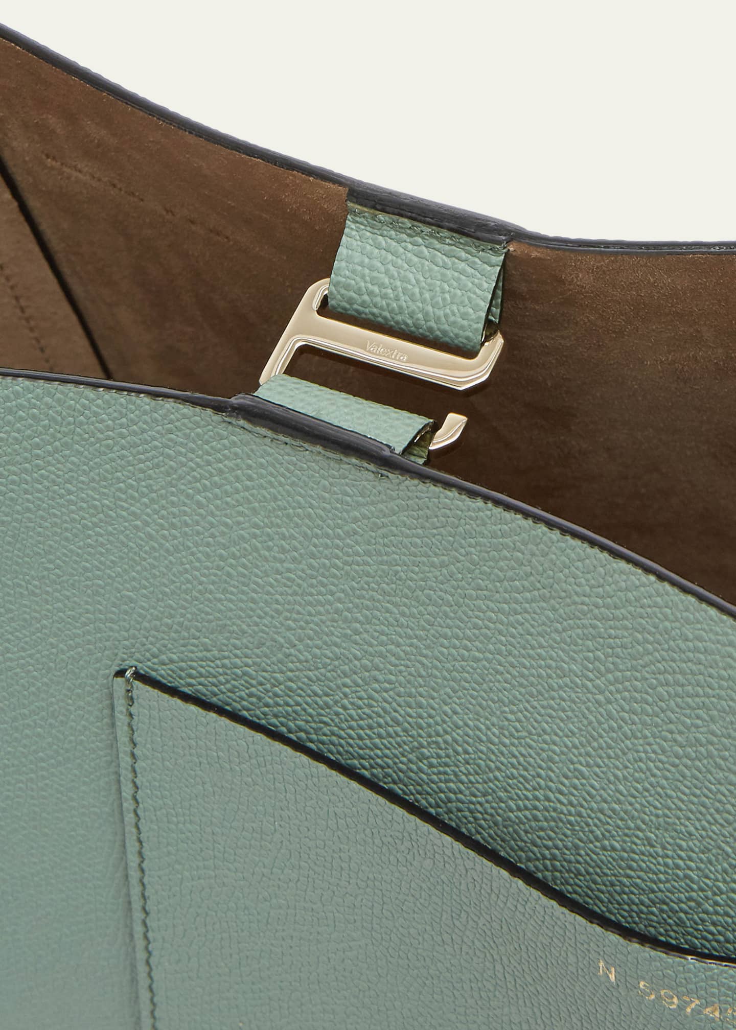 Valextra Secchiello Small Leather Bucket Bag Image 4 of 4