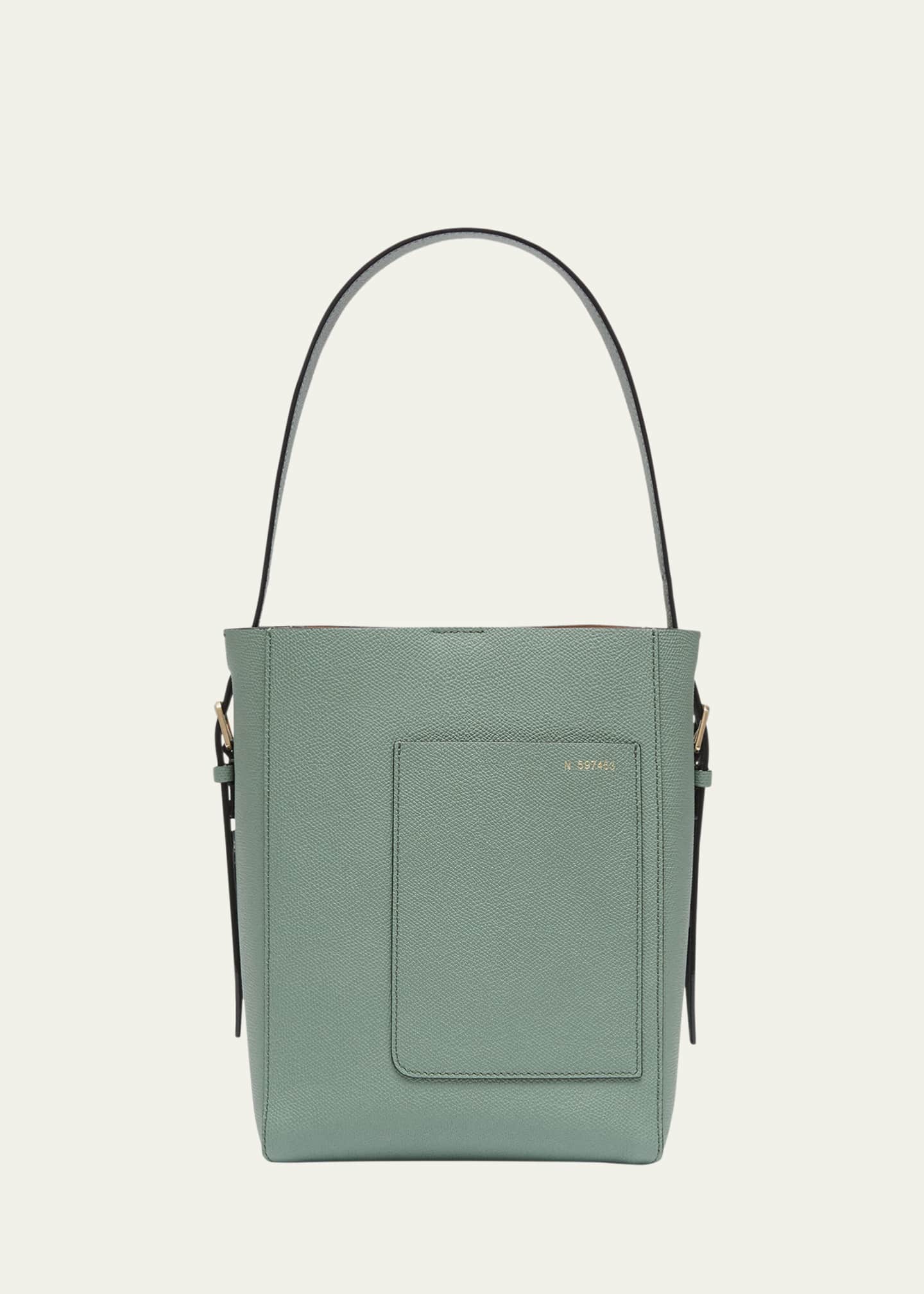Valextra Secchiello Small Leather Bucket Bag Image 1 of 4