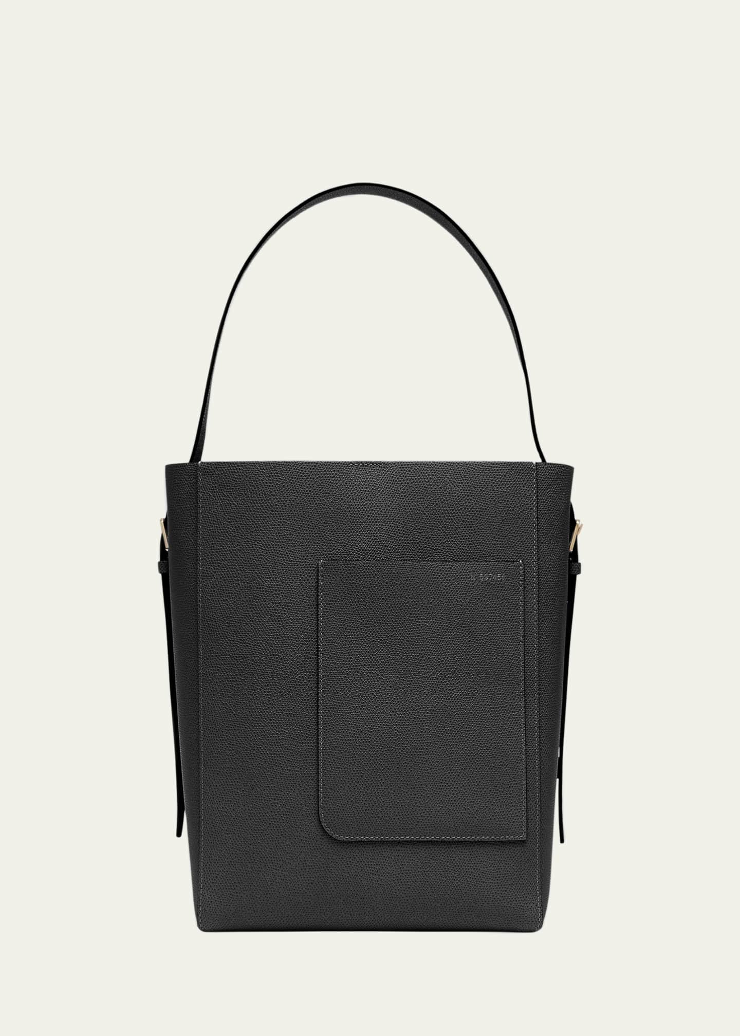 Valextra Secchiello Medium Leather Bucket Bag Image 1 of 4
