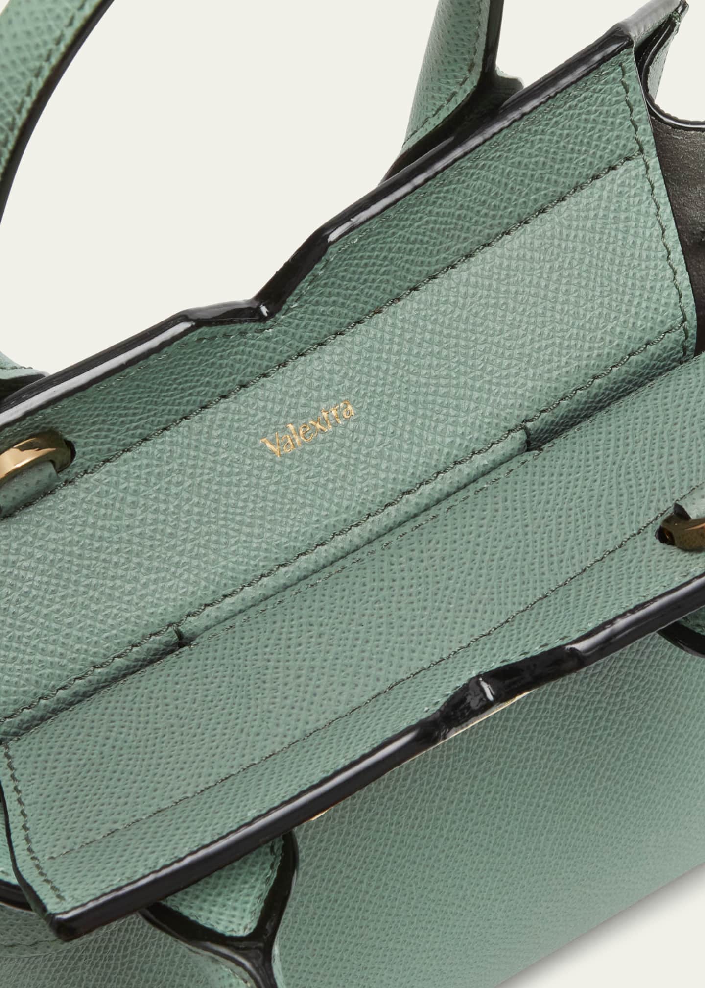 Valextra Milano Micro Leather Top-Handle Bag Image 4 of 4