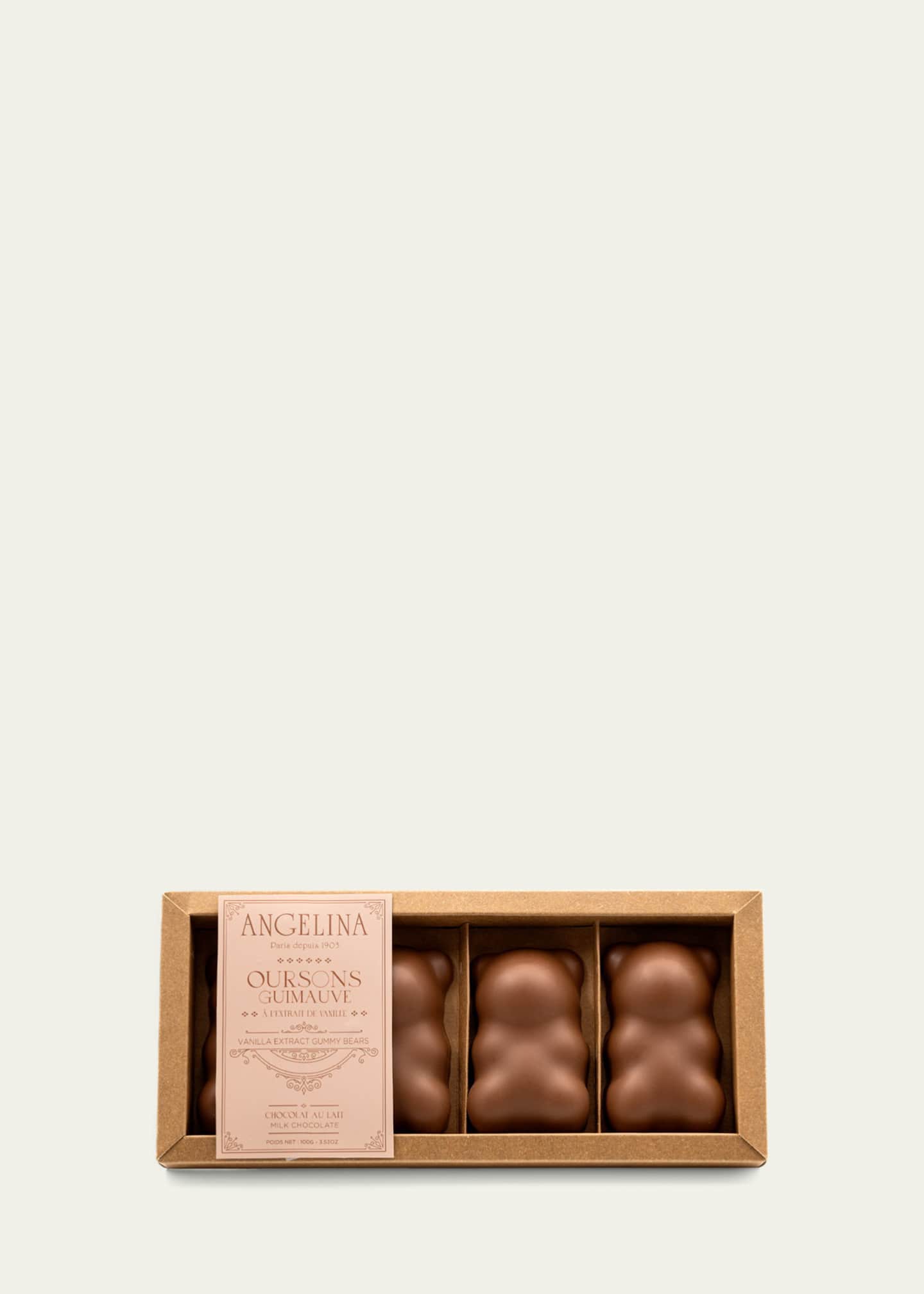 Angelina Chocolate-Covered Marshmallow Bears, 4 Count Image 2 of 3