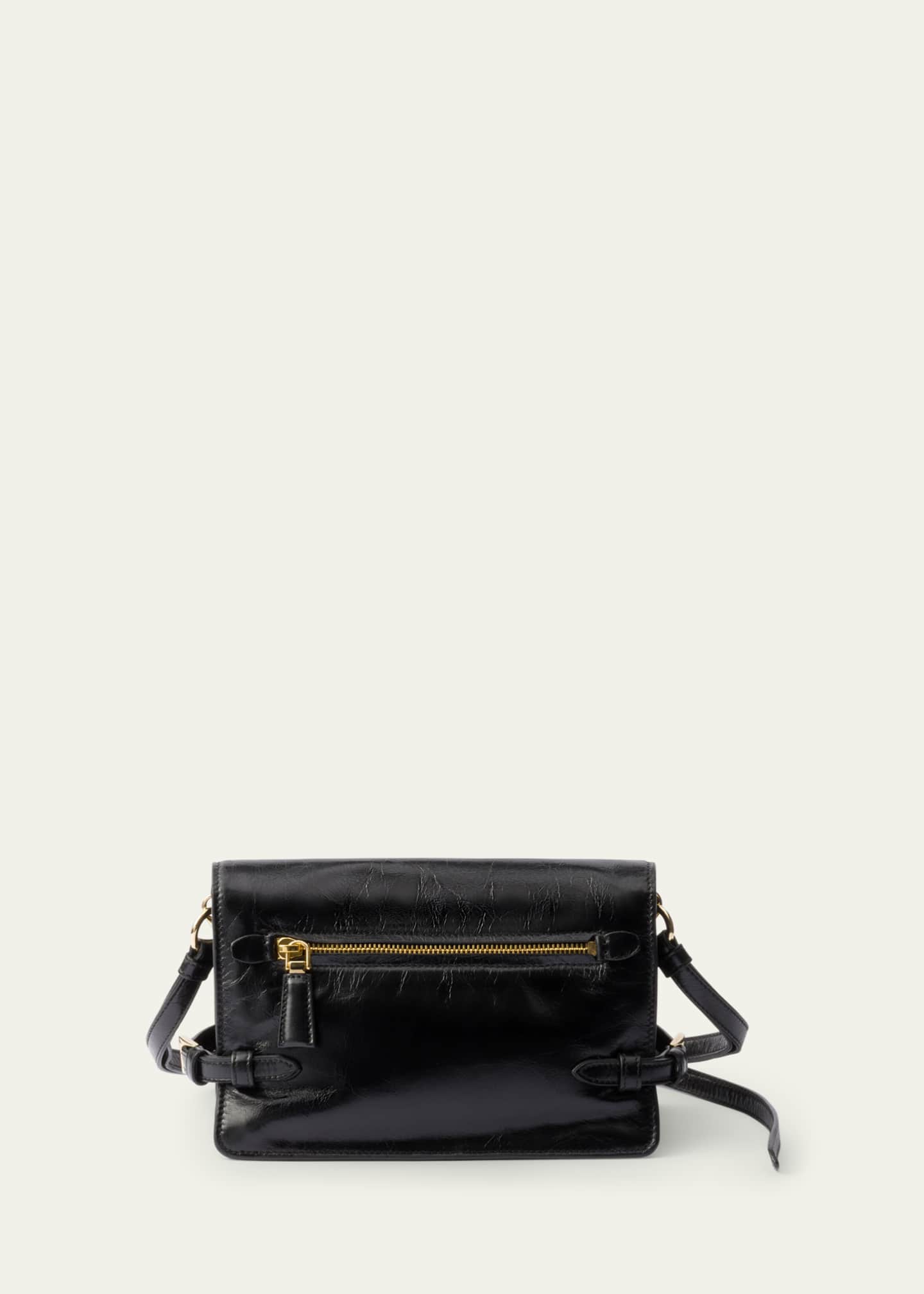 Prada Flap Soft Leather Shoulder Bag Image 3 of 5