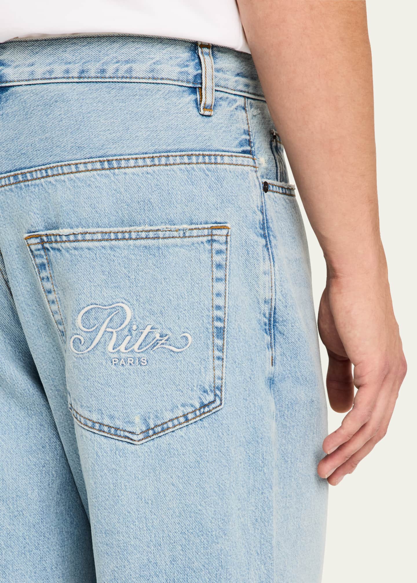 FRAME x Ritz Paris x Ritz Paris Men's Baggy Jeans Image 4 of 4