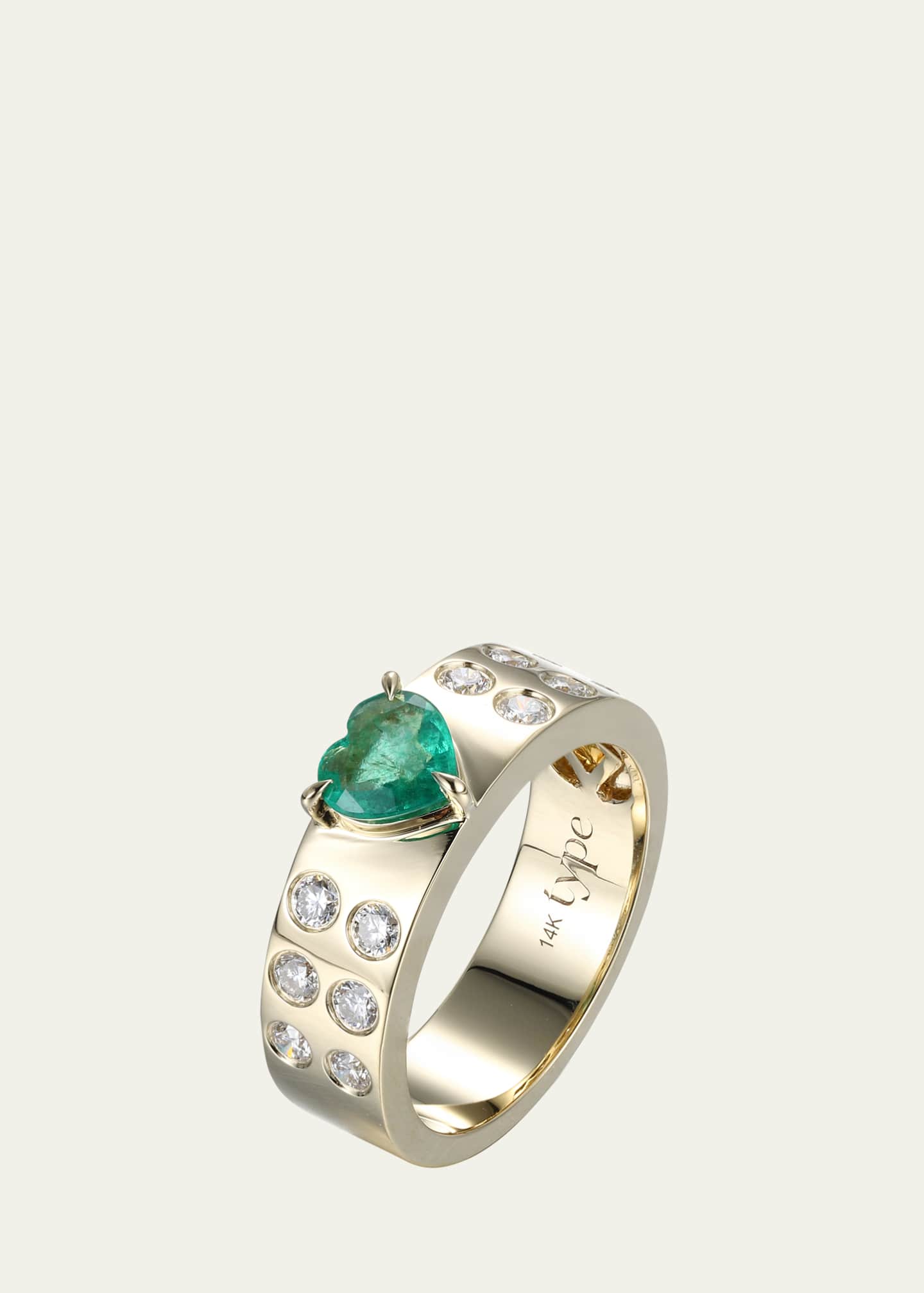 Leggo ID Emerald Heart Ring