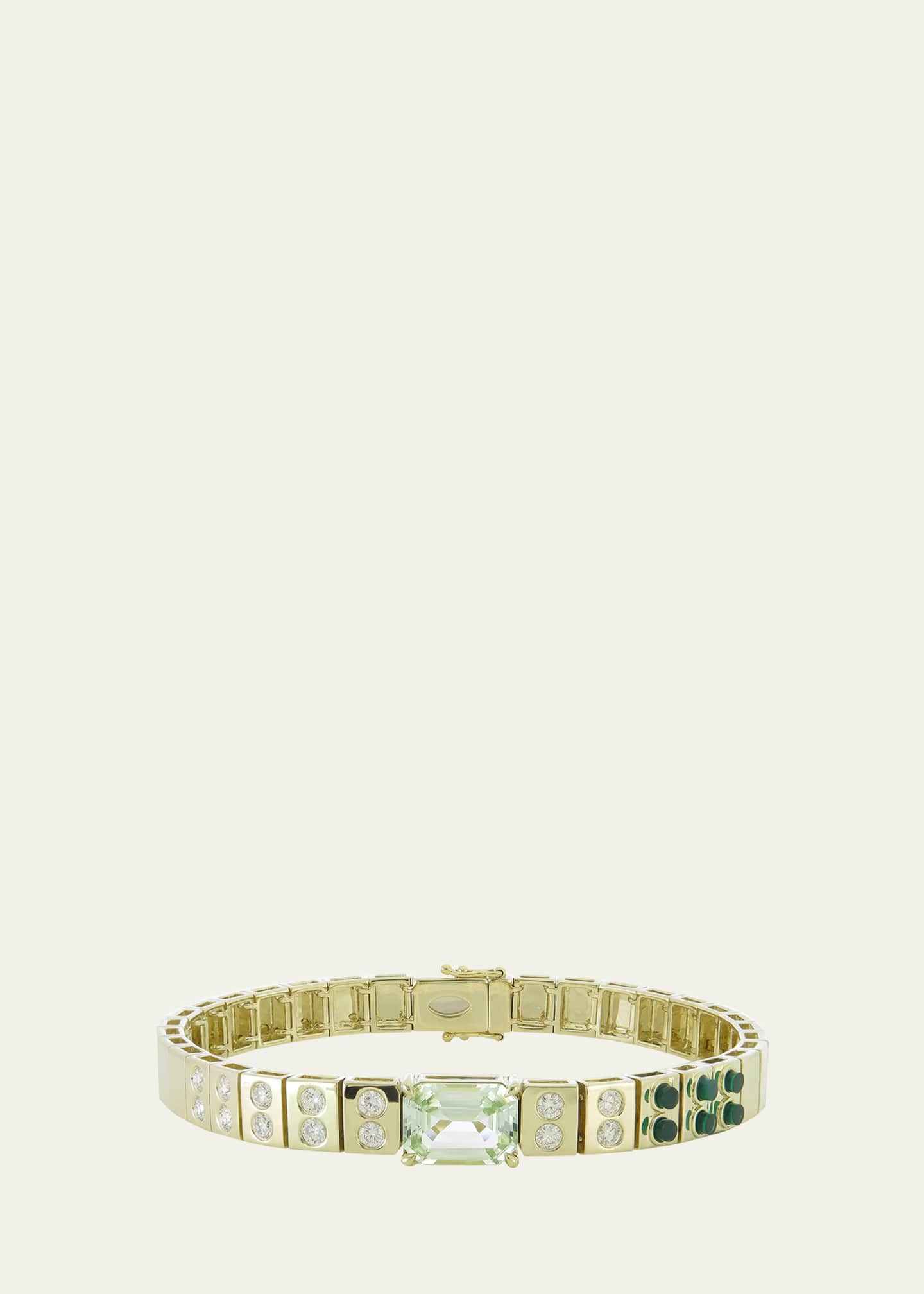 TYPE JEWELRY Leggo ID Tourmaline and Diamond Tennis Bracelet