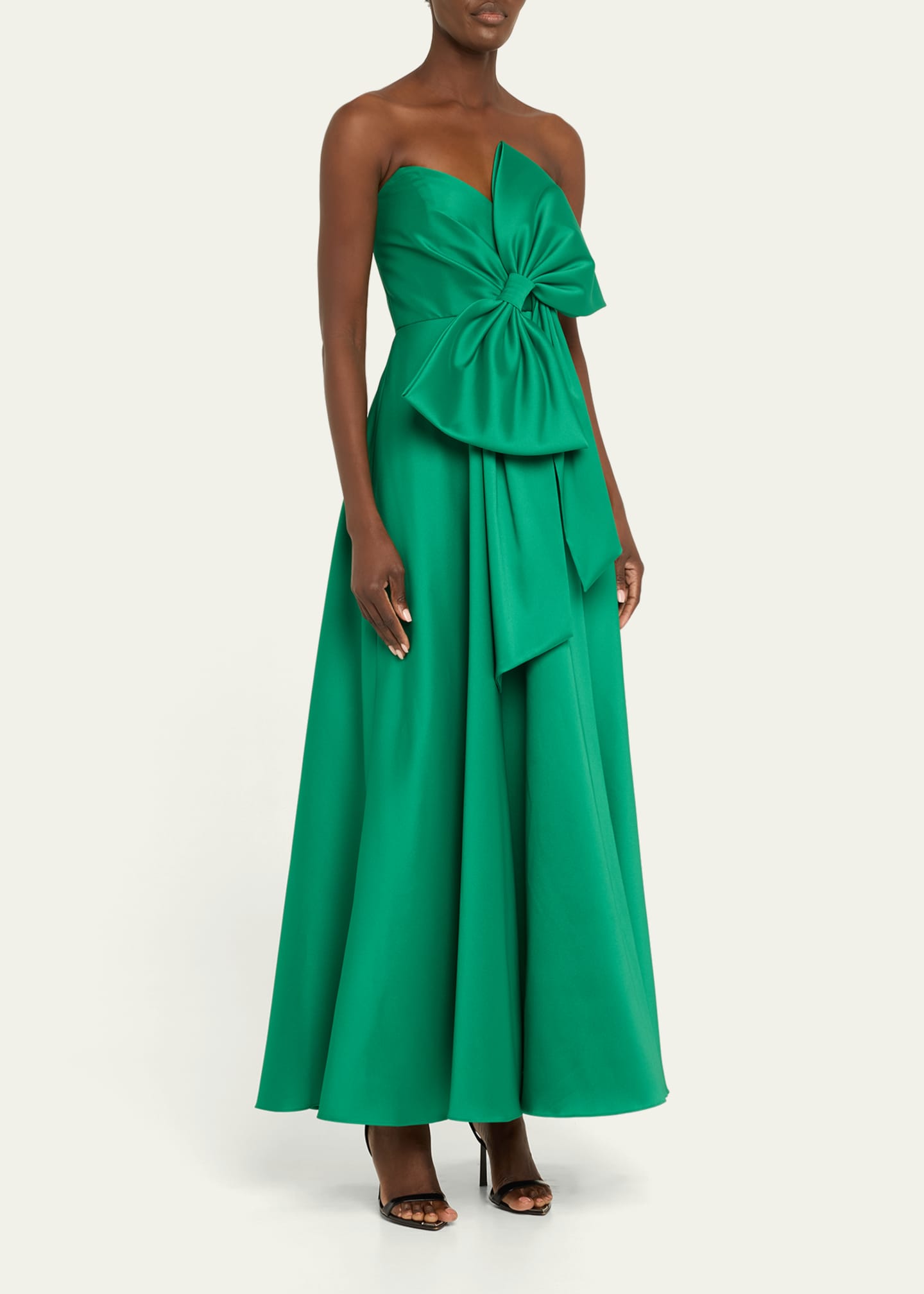 Badgley Mischka Strapless Bow-Front Gown Image 4 of 5