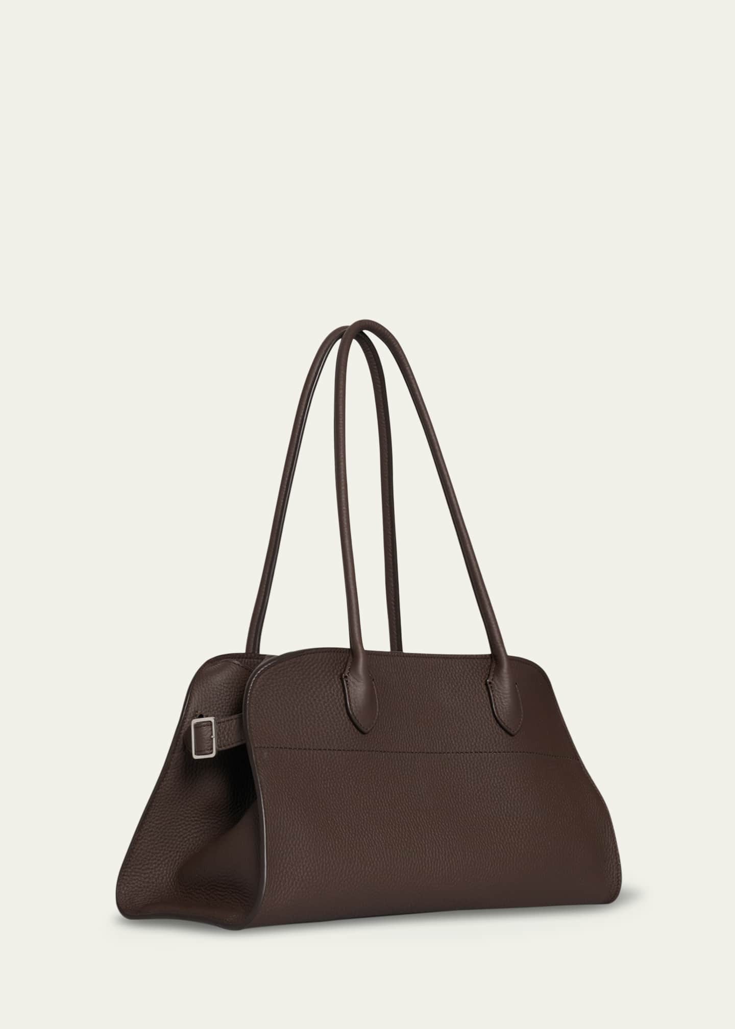 Margaux Small Top-Handle Bag in Matte Grain Leather