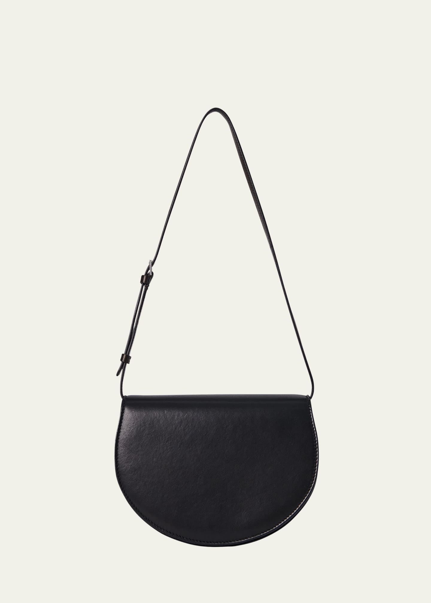THE ROW Canteen Saddle Shoulder Bag in Napa Leather Image 1 of 2