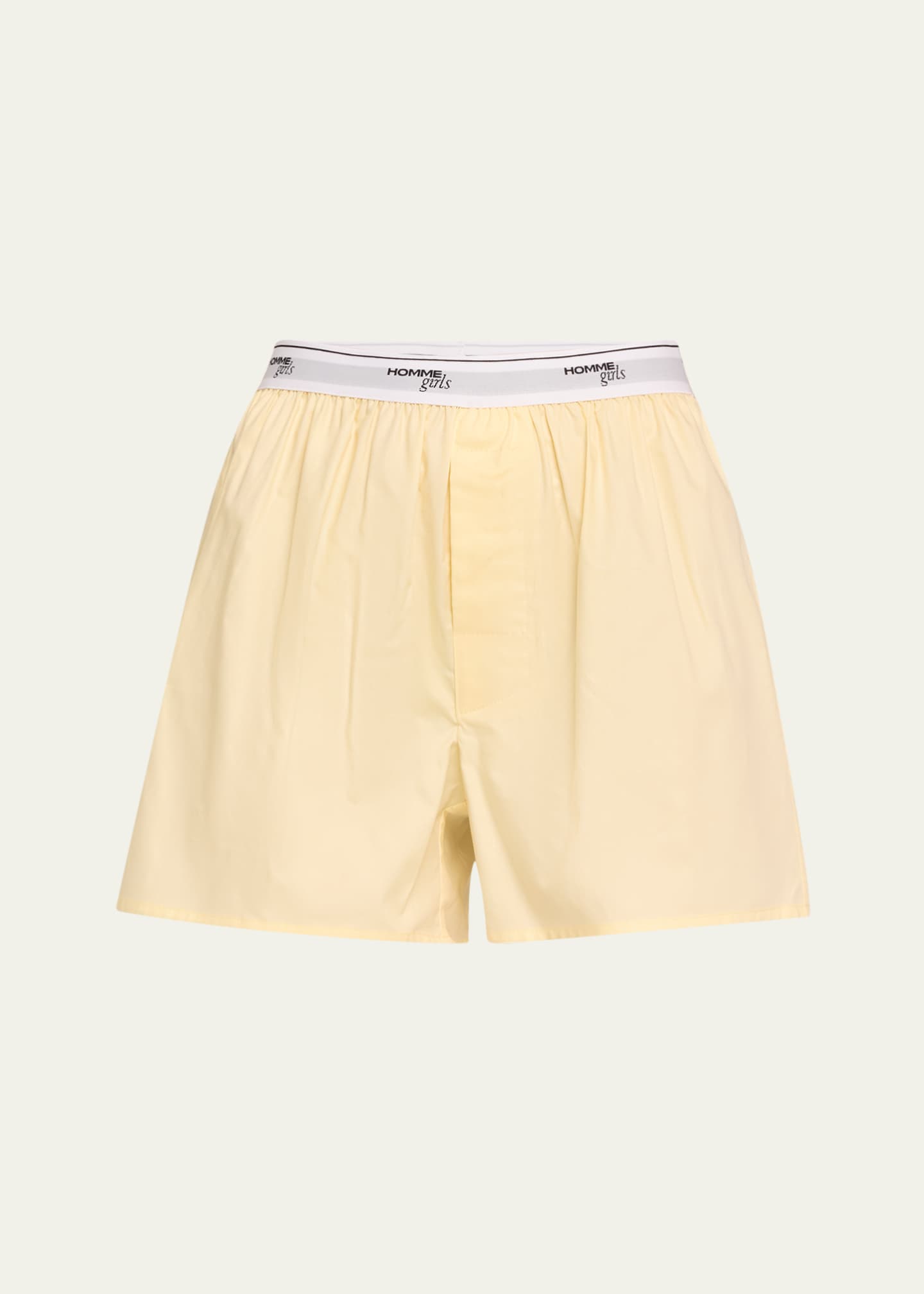 HOMMEGIRLS Logo-Band Boxer Pajama Shorts Image 1 of 5