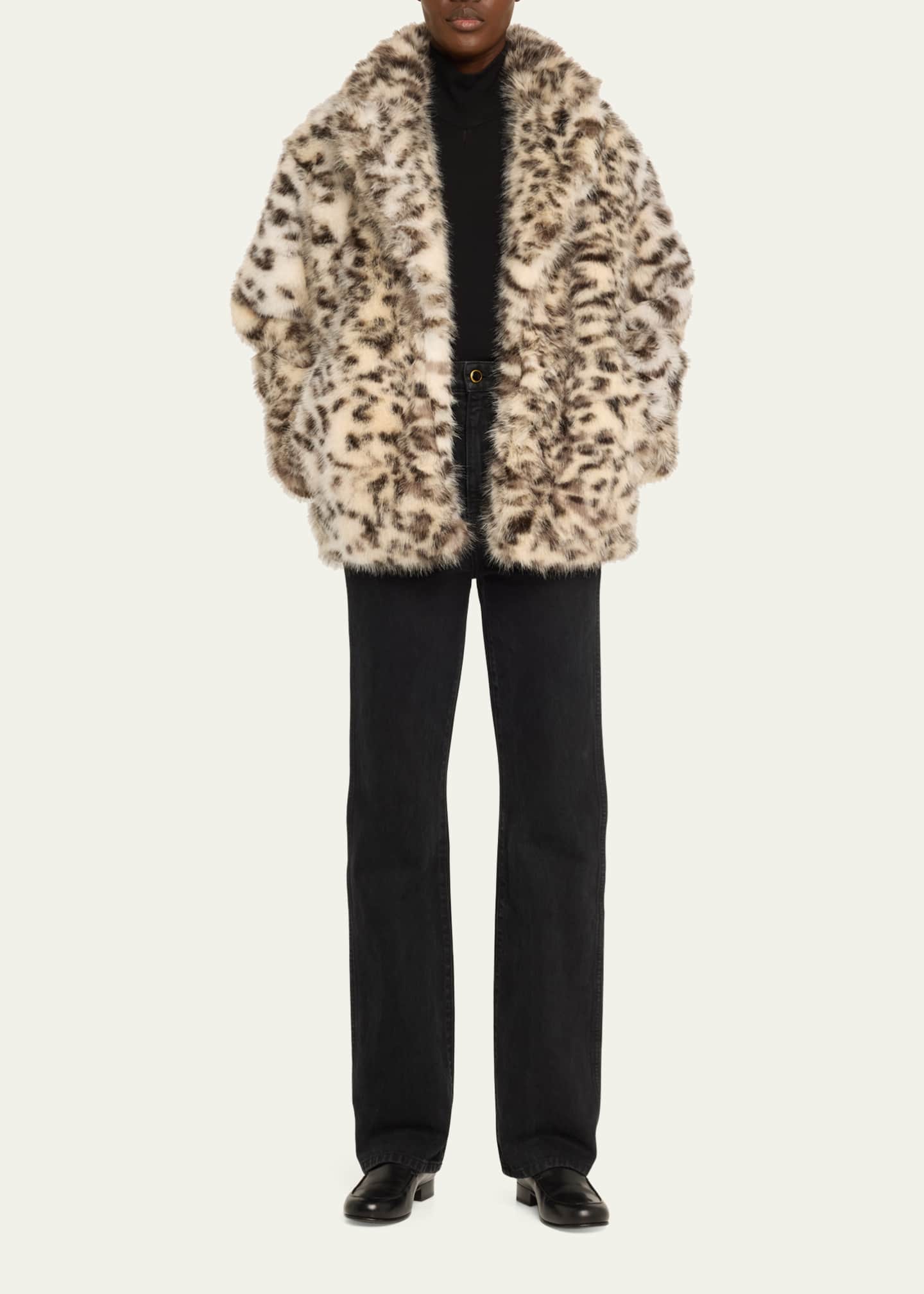 HOMMEGIRLS Leopard Faux-Fur Coat - Bergdorf Goodman