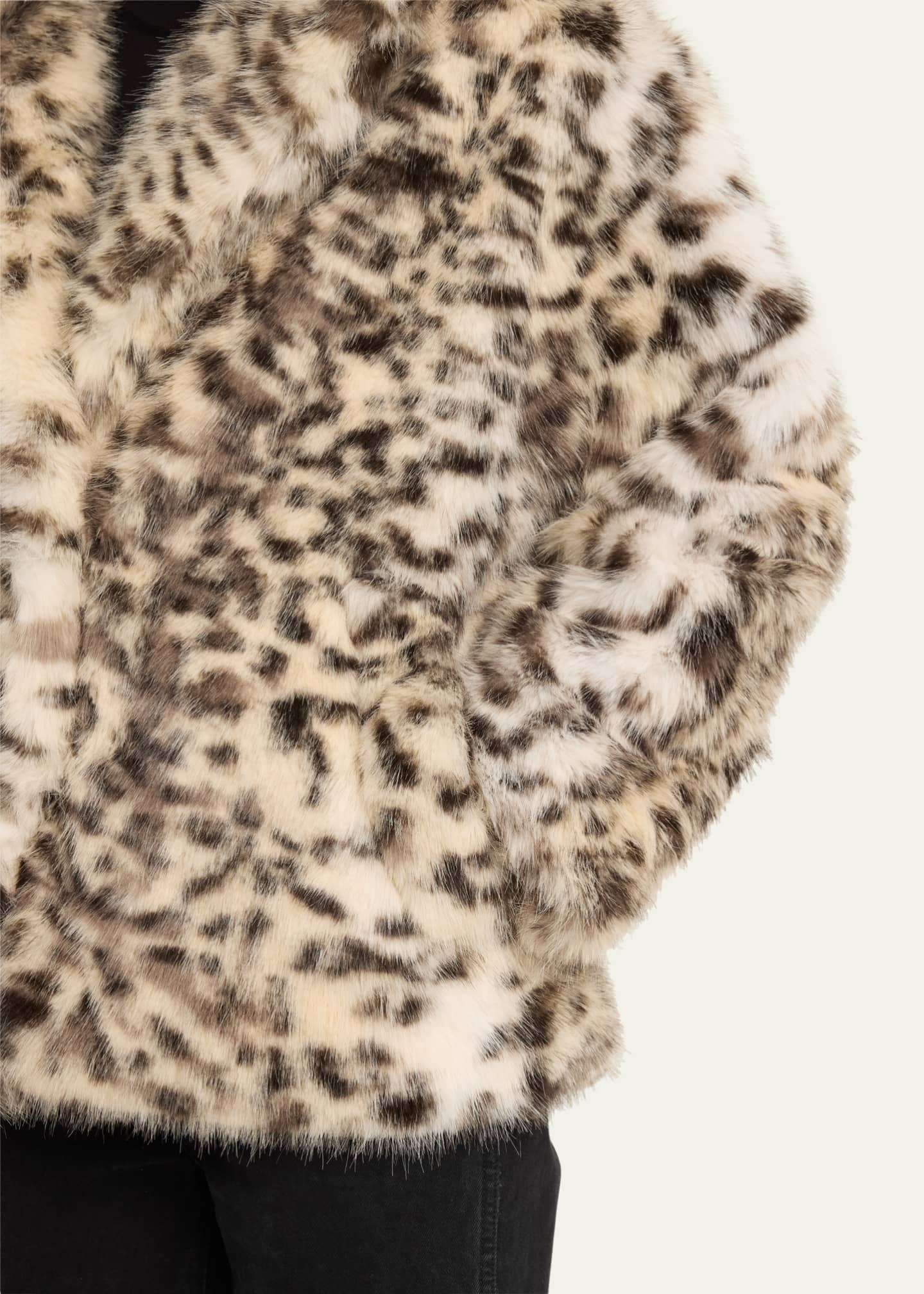 HOMMEGIRLS Leopard Faux-Fur Coat Image 5 of 5