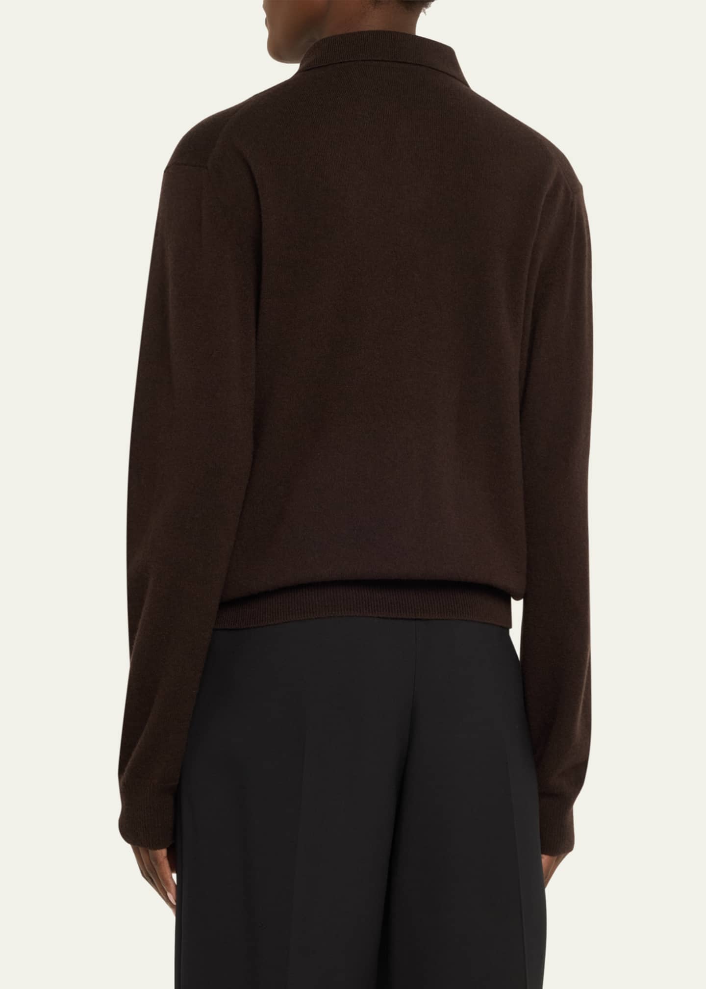 HOMMEGIRLS Oversized Wool Cashmere Polo Shirt Image 3 of 5