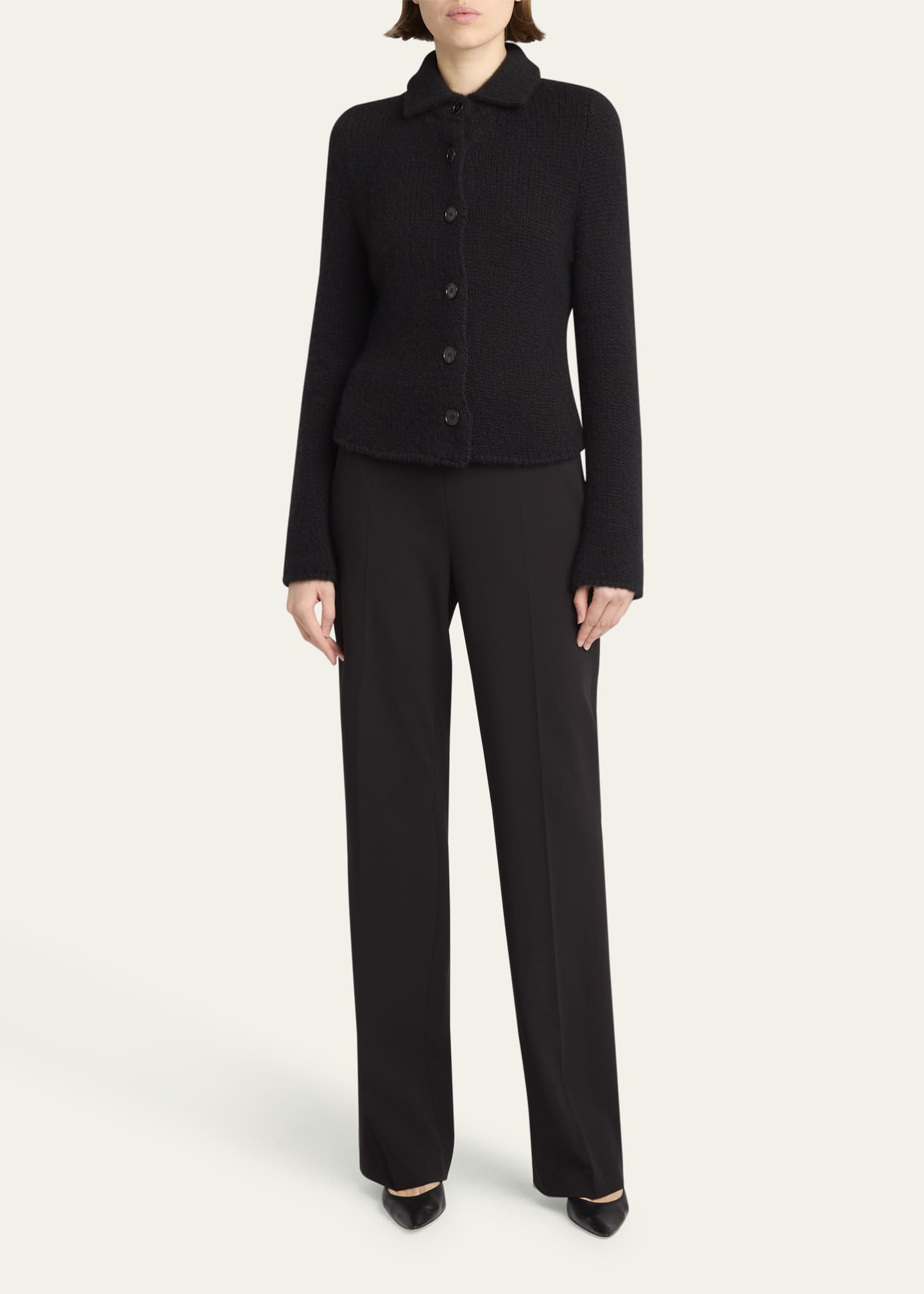 THE ROW Dina Straight Leg Wool Pants Image 2 of 5