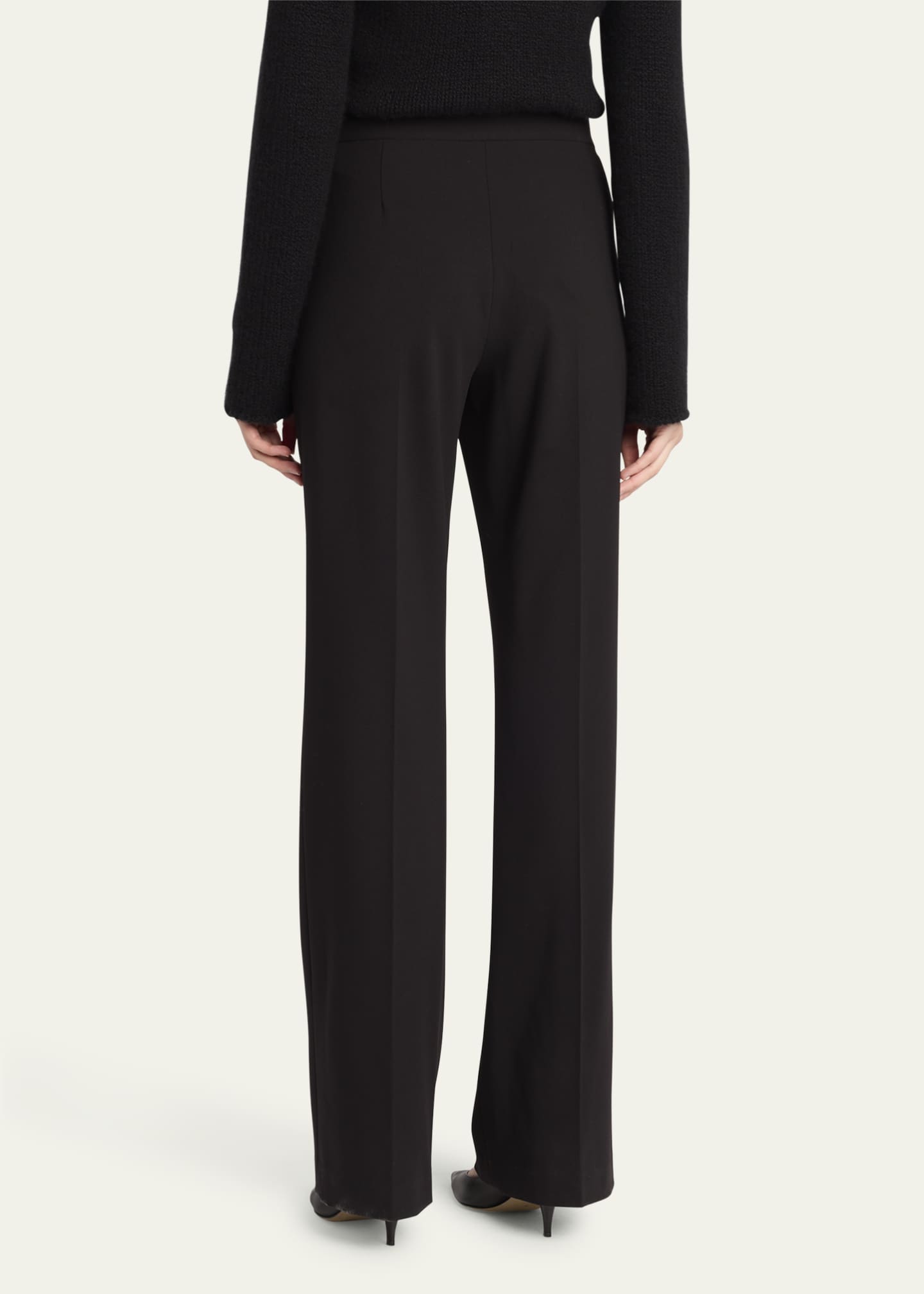 THE ROW Dina Straight Leg Wool Pants Image 3 of 5
