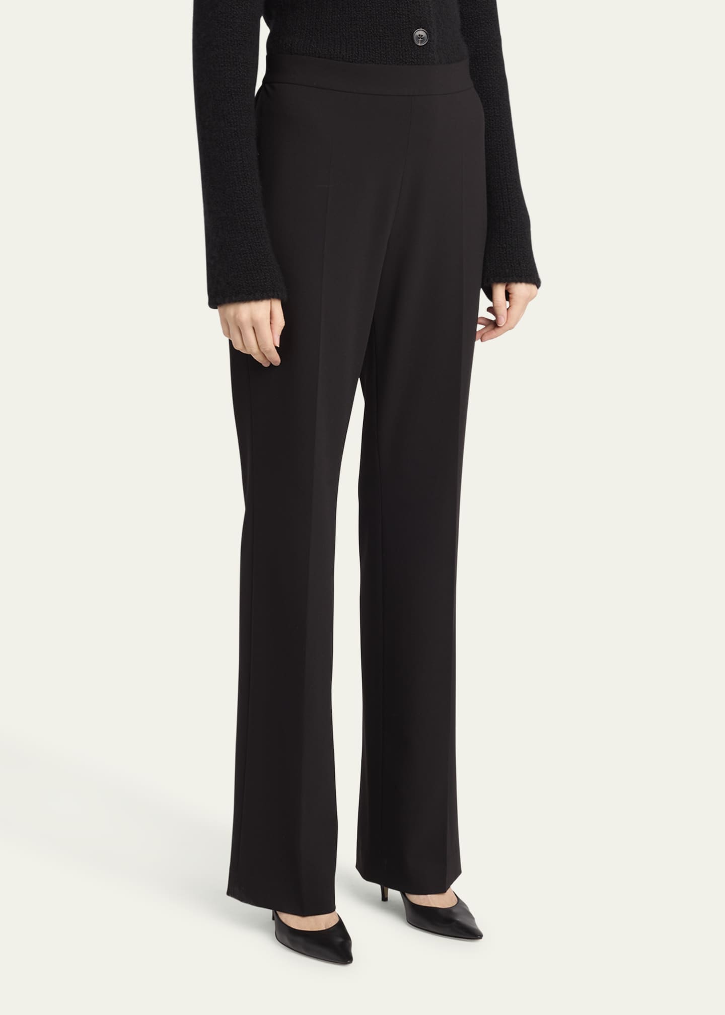 THE ROW Dina Straight Leg Wool Pants Image 4 of 5