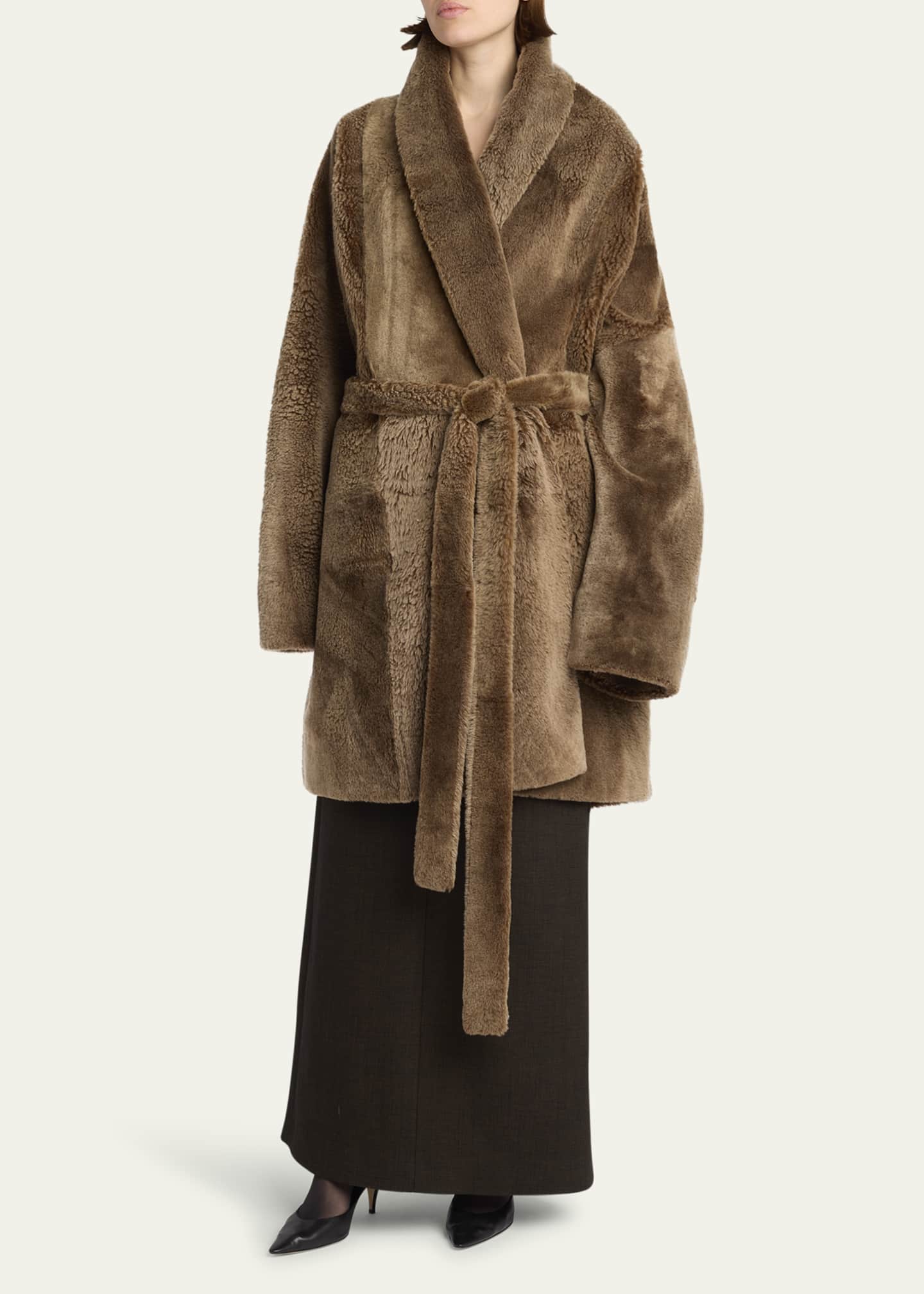 The row shearling coat hotsell