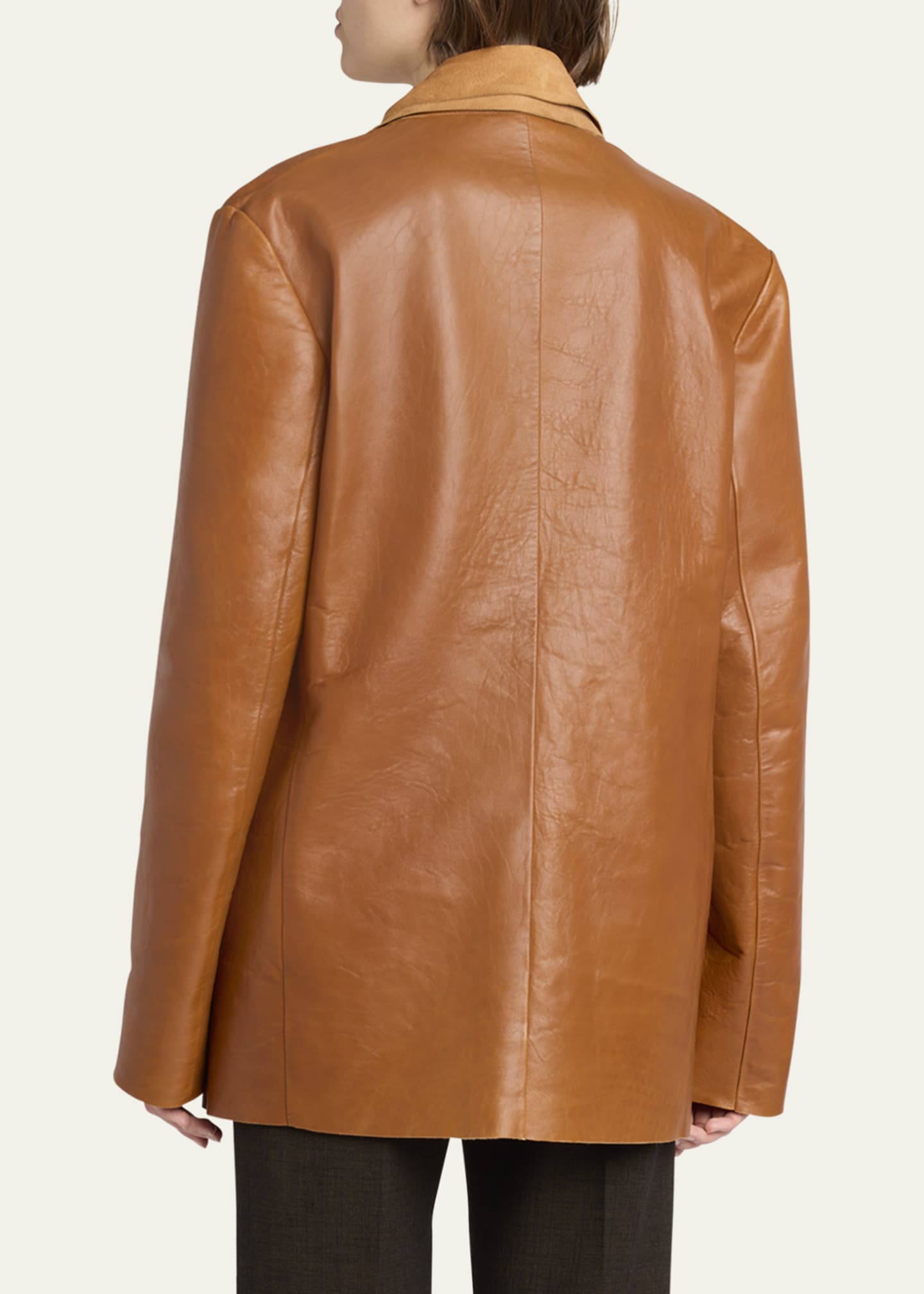 THE ROW Lysandre Leather Jacket Image 3 of 5