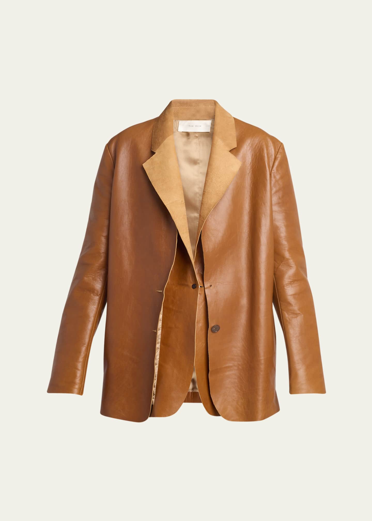 THE ROW Lysandre Leather Jacket Image 1 of 5