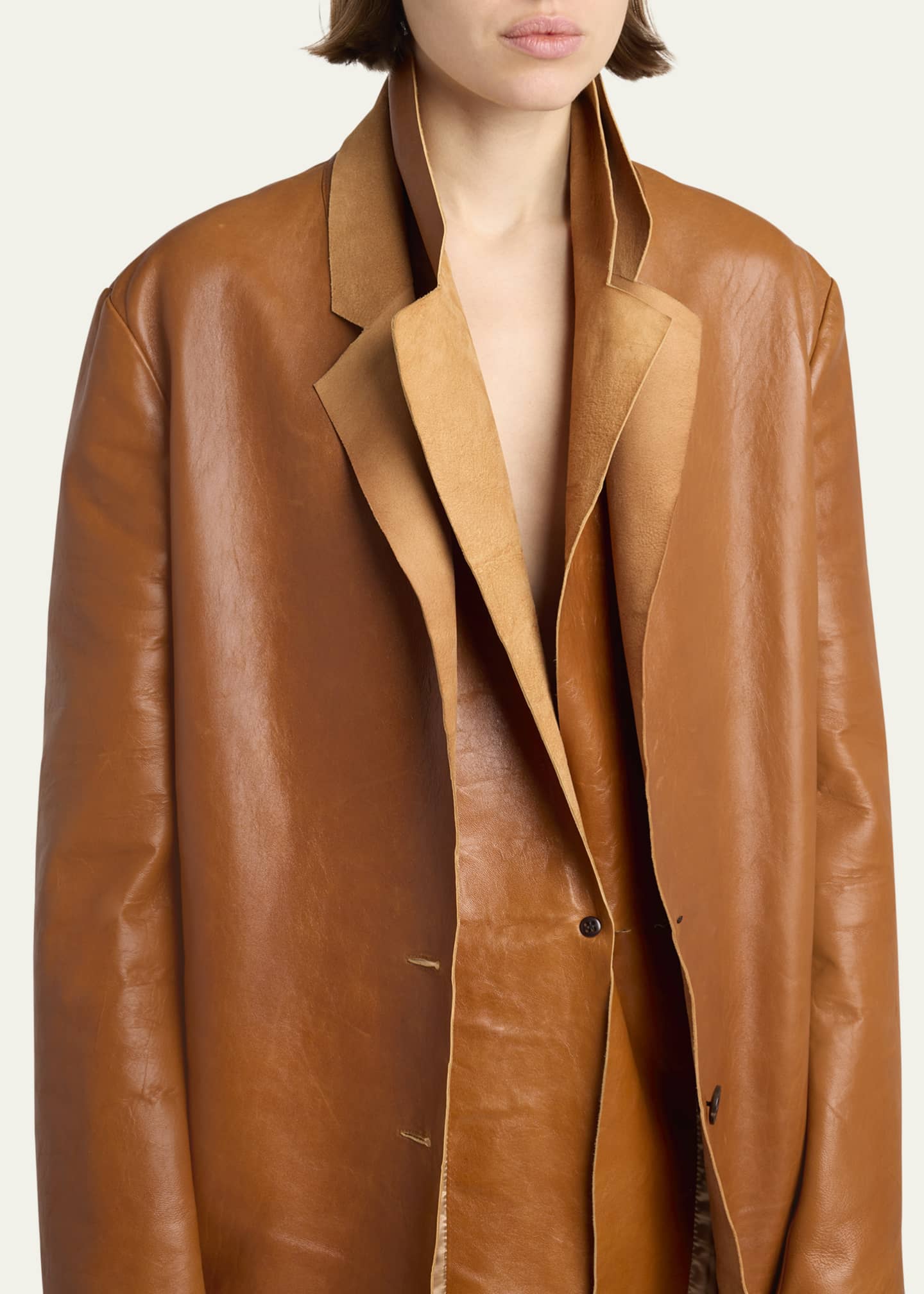 THE ROW Lysandre Leather Jacket Image 5 of 5