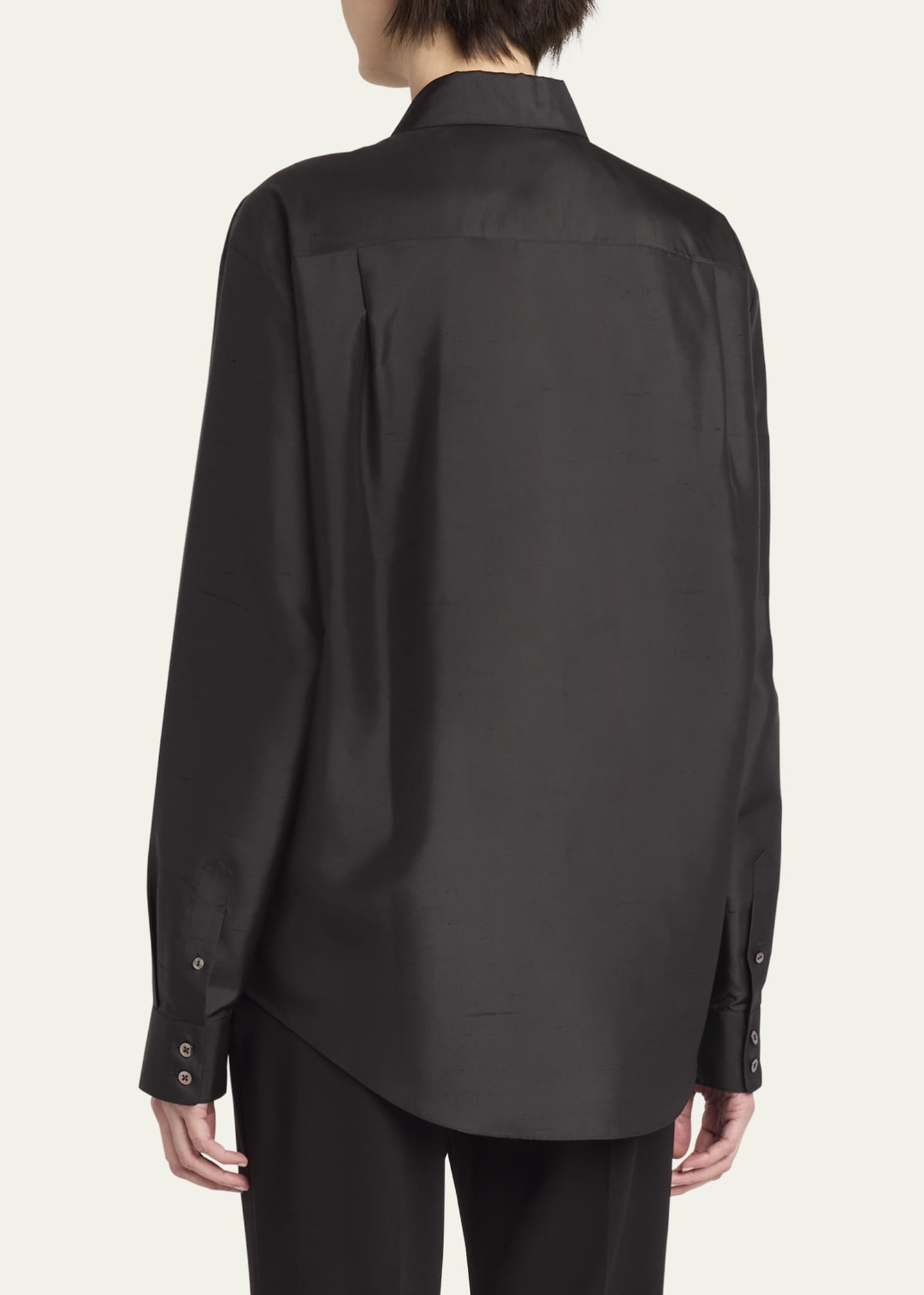 Silk shirt The Row Navy size XS International in Silk - 44572855