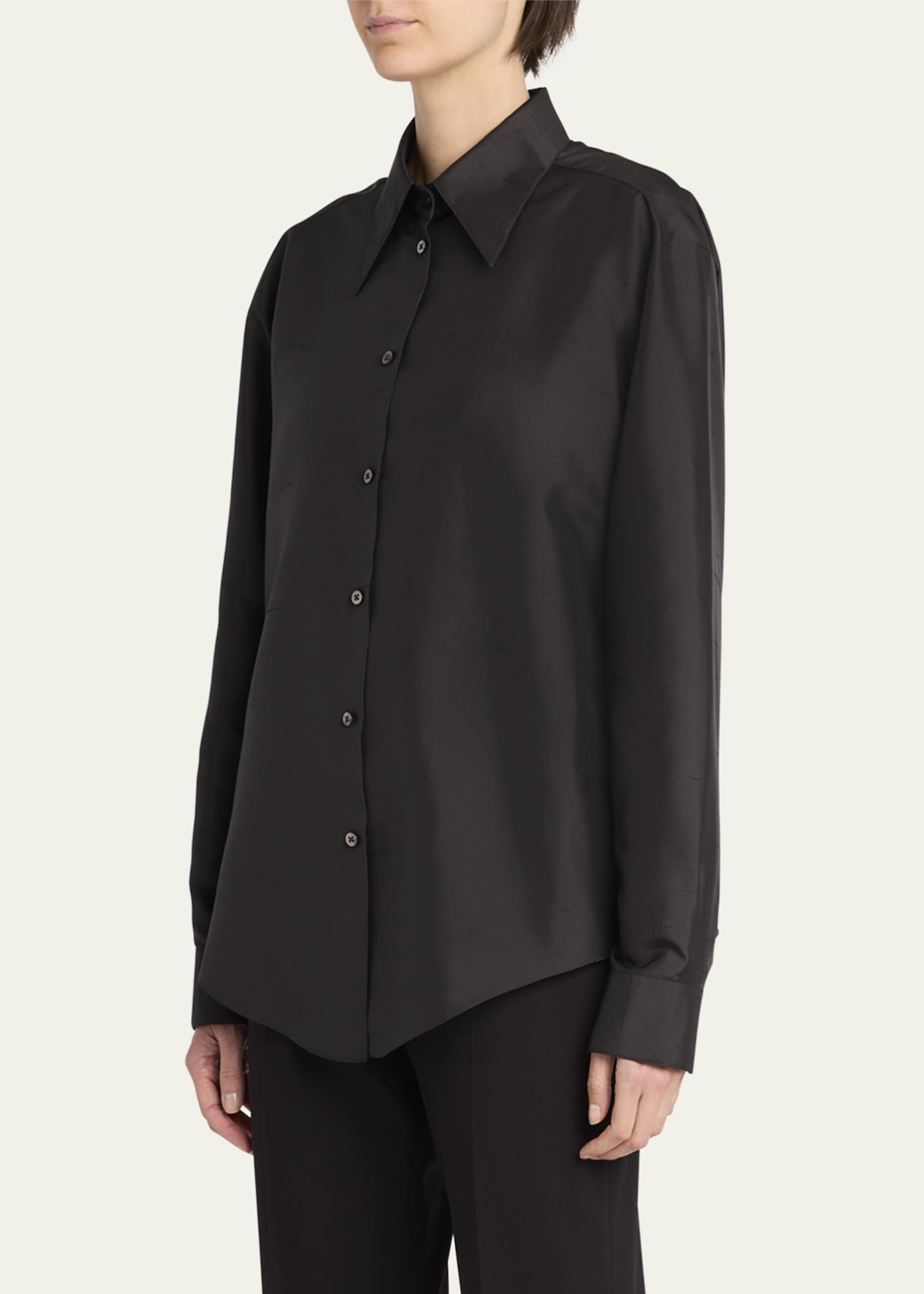 THE ROW Parave Button Down Silk Blouse Image 4 of 5