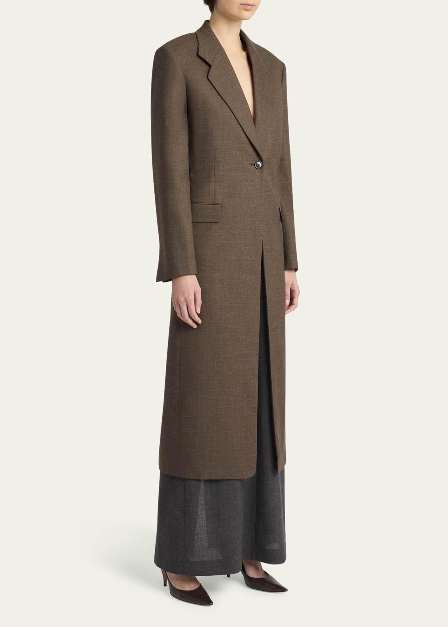 THE ROW Roux Long Wool Skirt Image 2 of 5