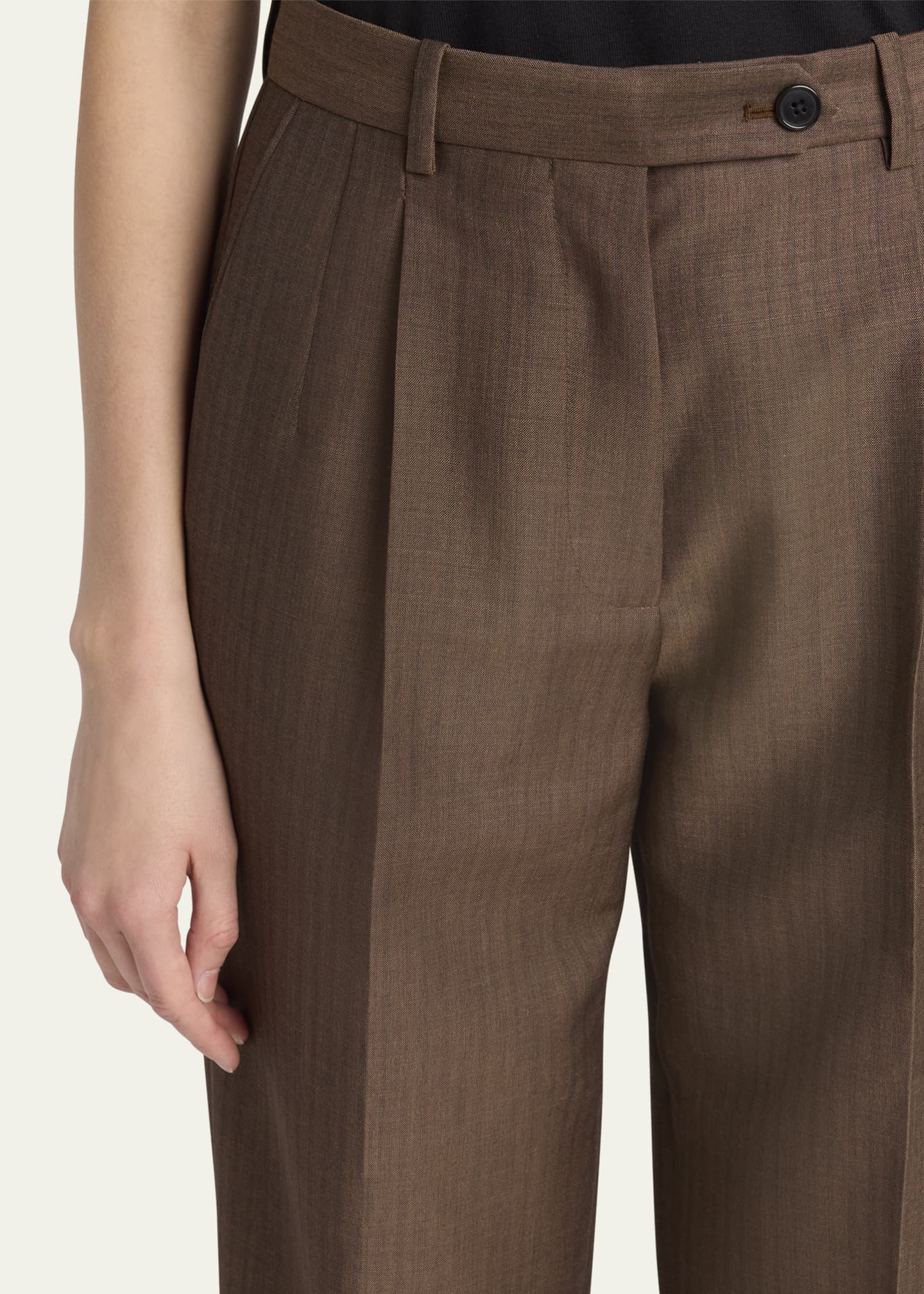 THE ROW Norbert Pleated Mohair Wool Pants Image 5 of 5