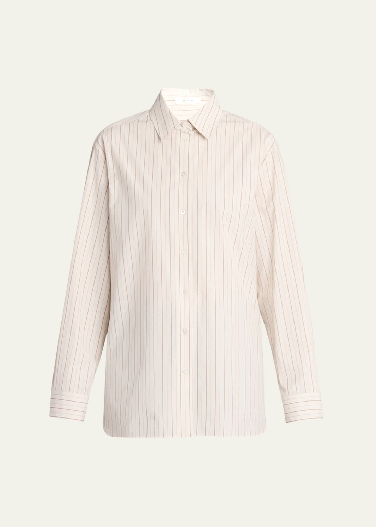 THE ROW Sisilia Stripe Button Down Blouse Image 1 of 5