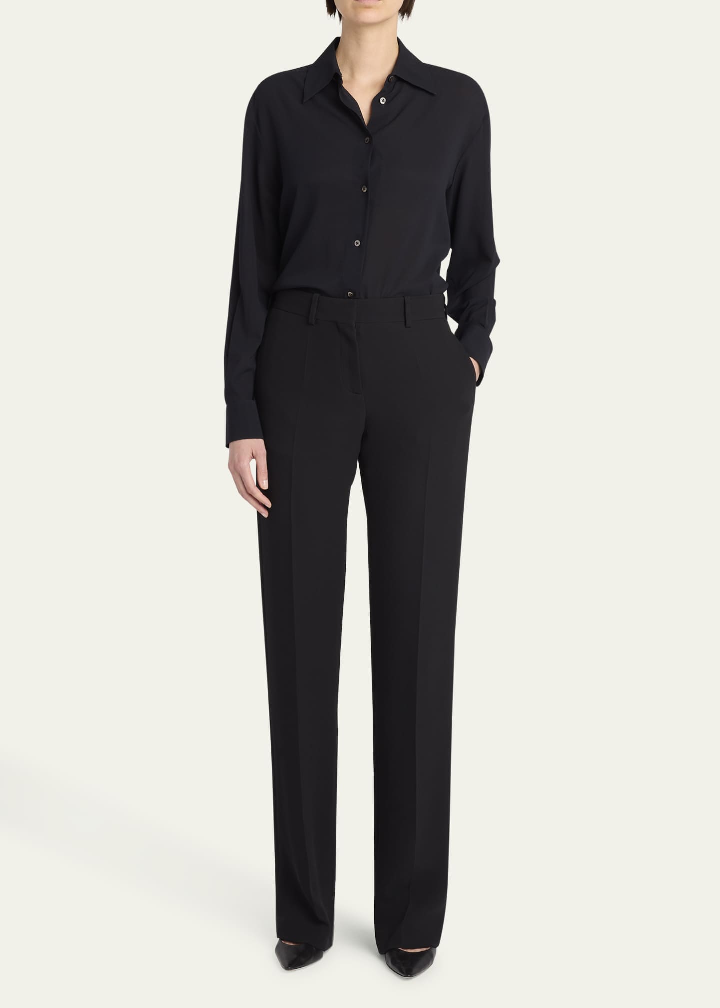 Elia Button Down Silk Blouse