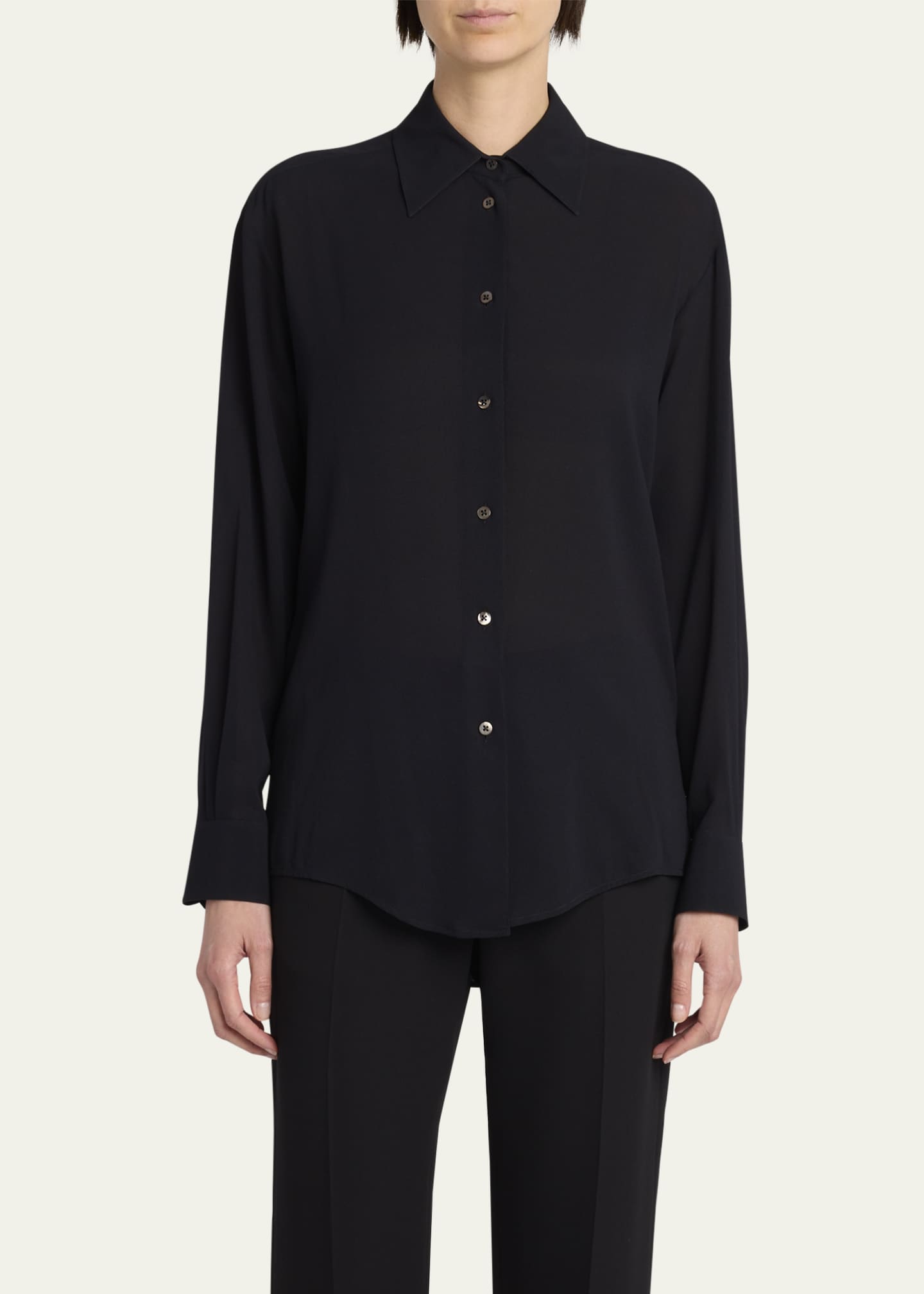Elia Button Down Silk Blouse