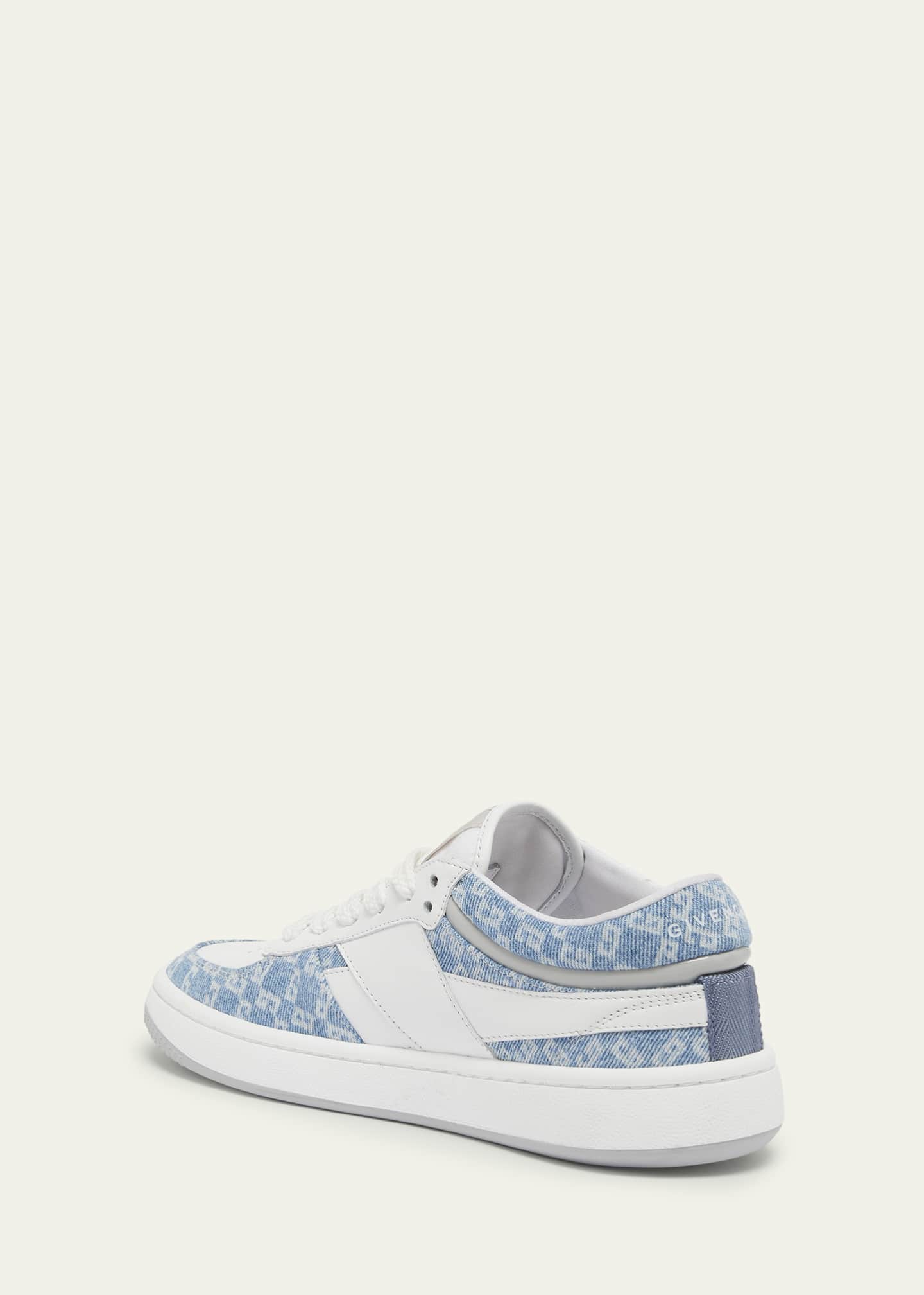 Givenchy GG Denim Leather Low-Top Sneakers Image 2 of 3